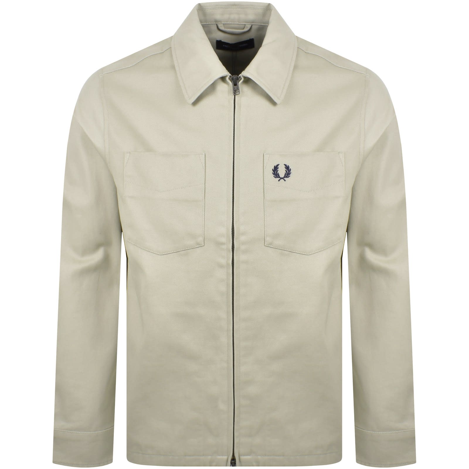 Twill Zip-Through Overshirt(M 363：WARM STONE): | FRED PERRY