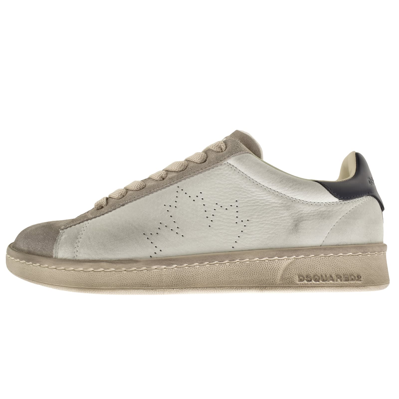 【送料&関税込】Dsquared2 Chalk Suede Boxer Sneakers Boxer Sneakers