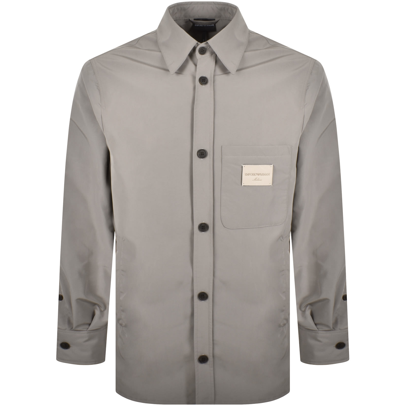Emporio Armani Logo Overshirt Grey | Mainline Menswear United States