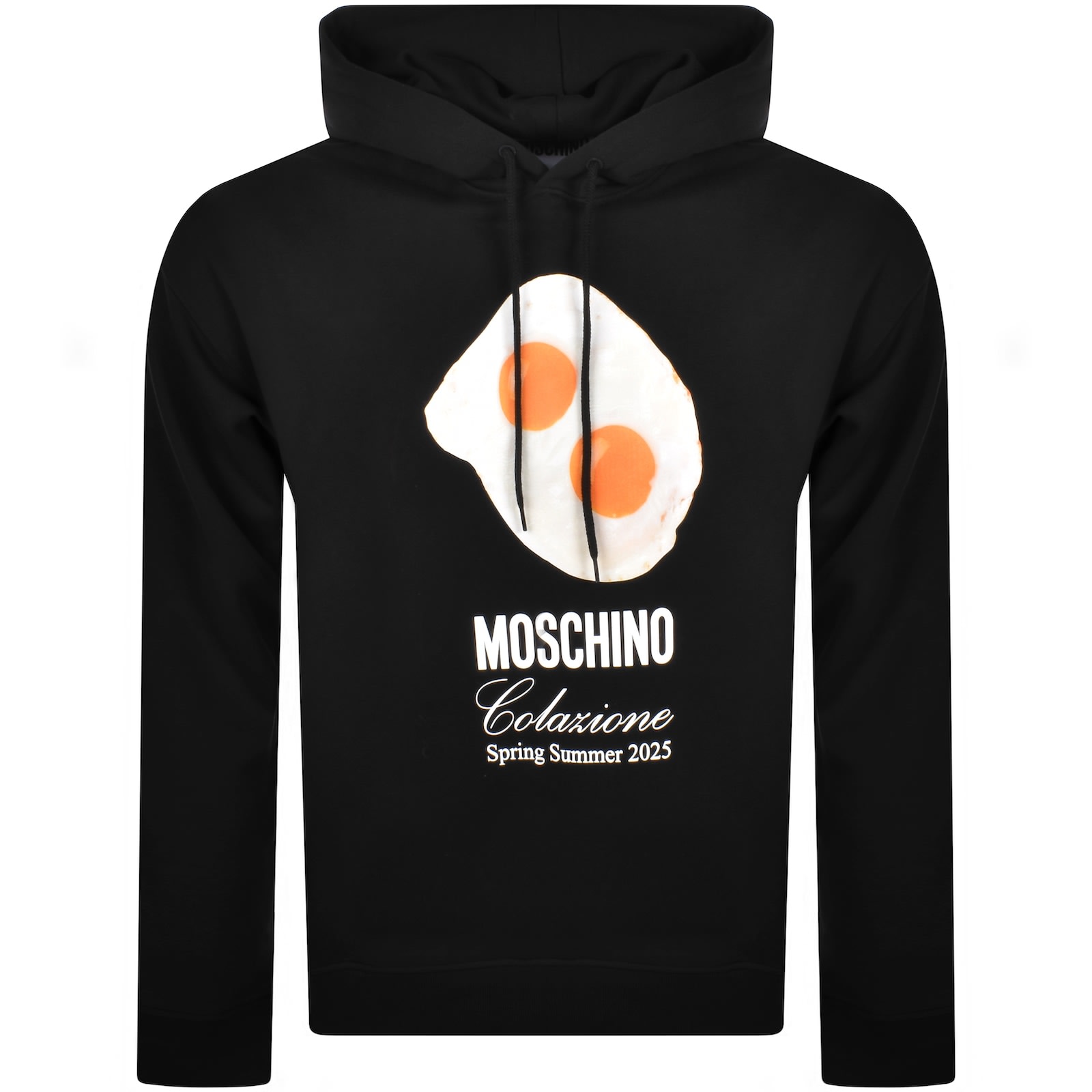 【関税込み】Moschino ブラック Eggs Print フーディ Moschino Eggs Print Hoodie Black | Mainline Menswear