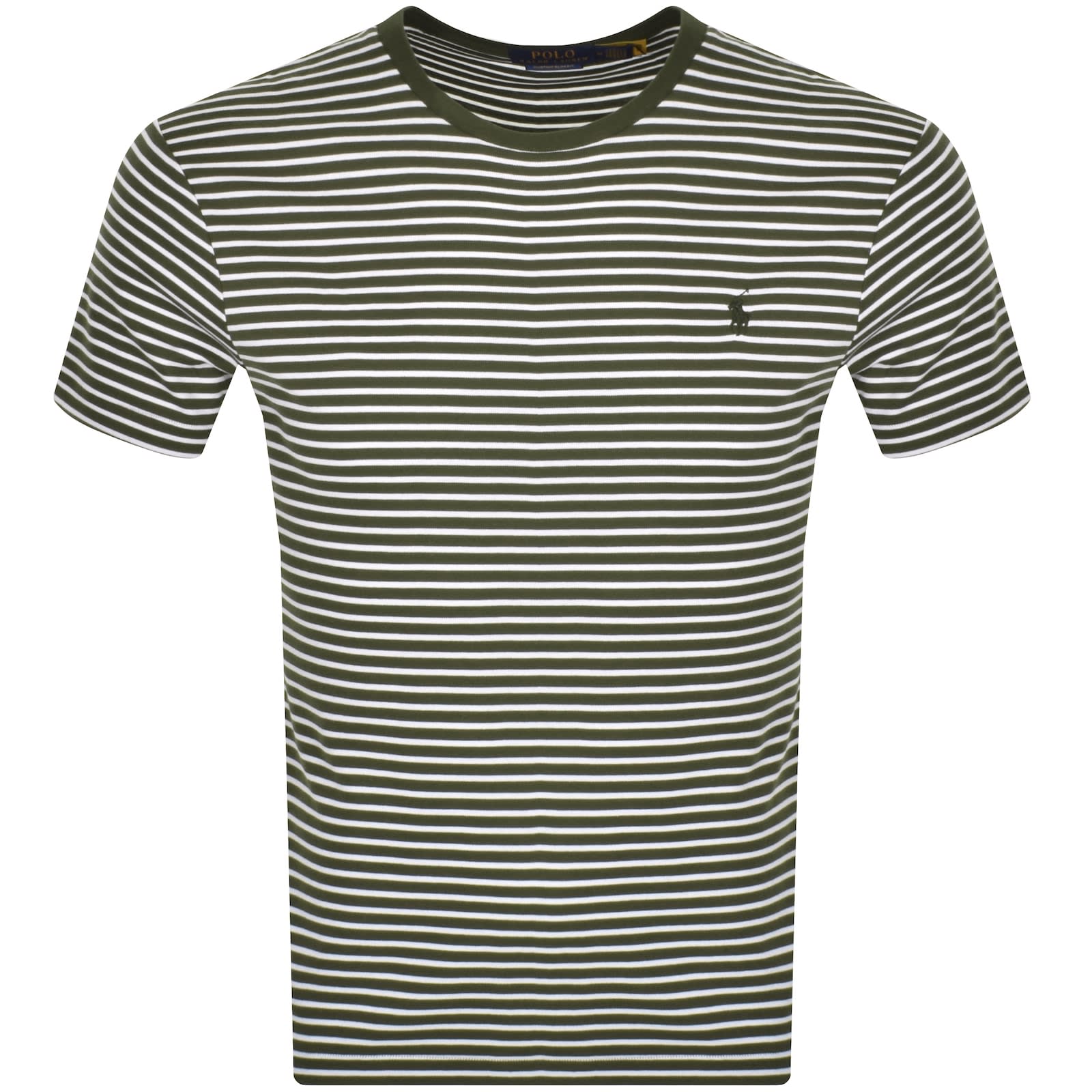 Ralph Lauren Striped Slim Fit T Shirt Green | Mainline Menswear