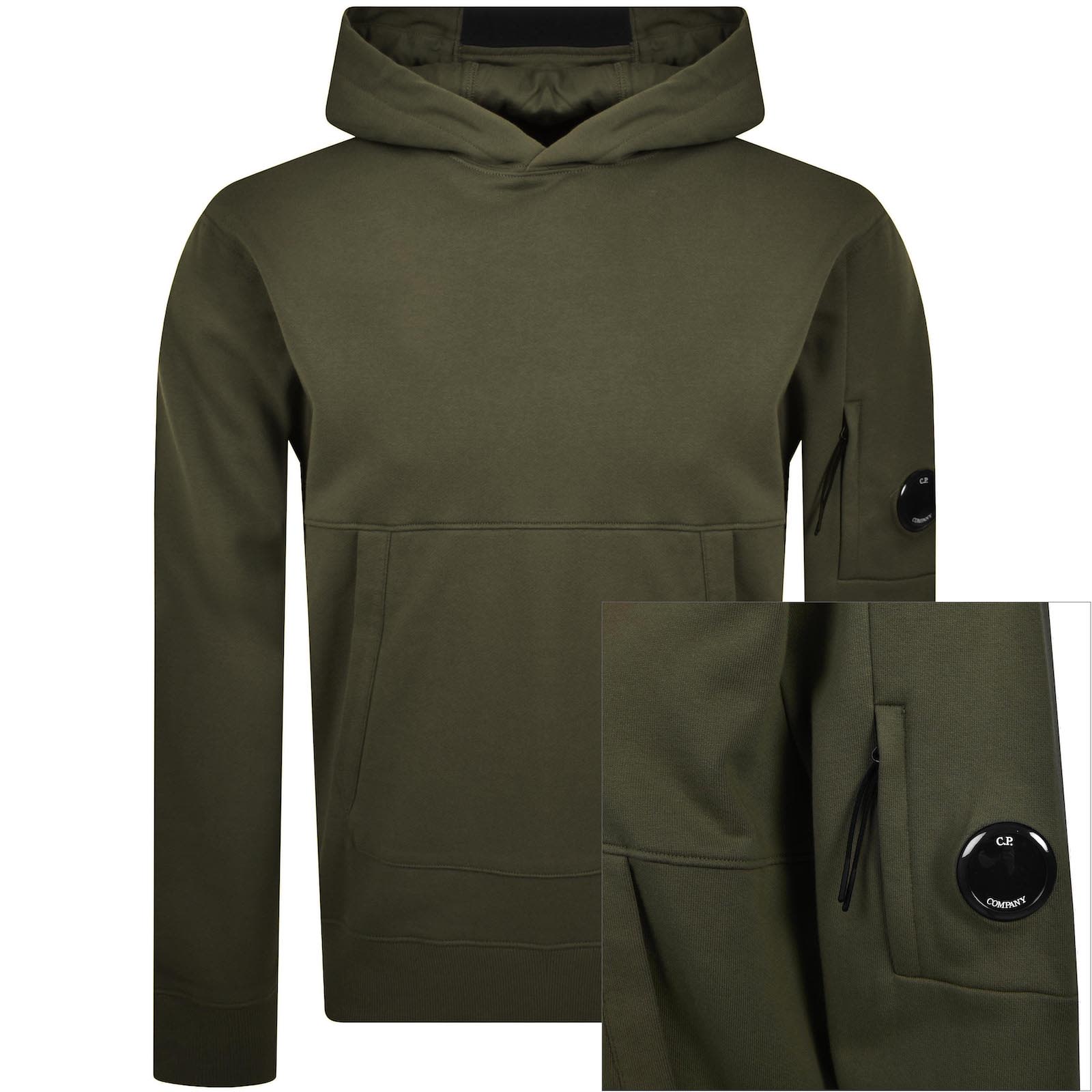 ◆C.P. Company◆ シーピーカンパニー Diagonal Raised Hoodie CP Company Diagonal Raised Hoodie Green | Mainline Menswear