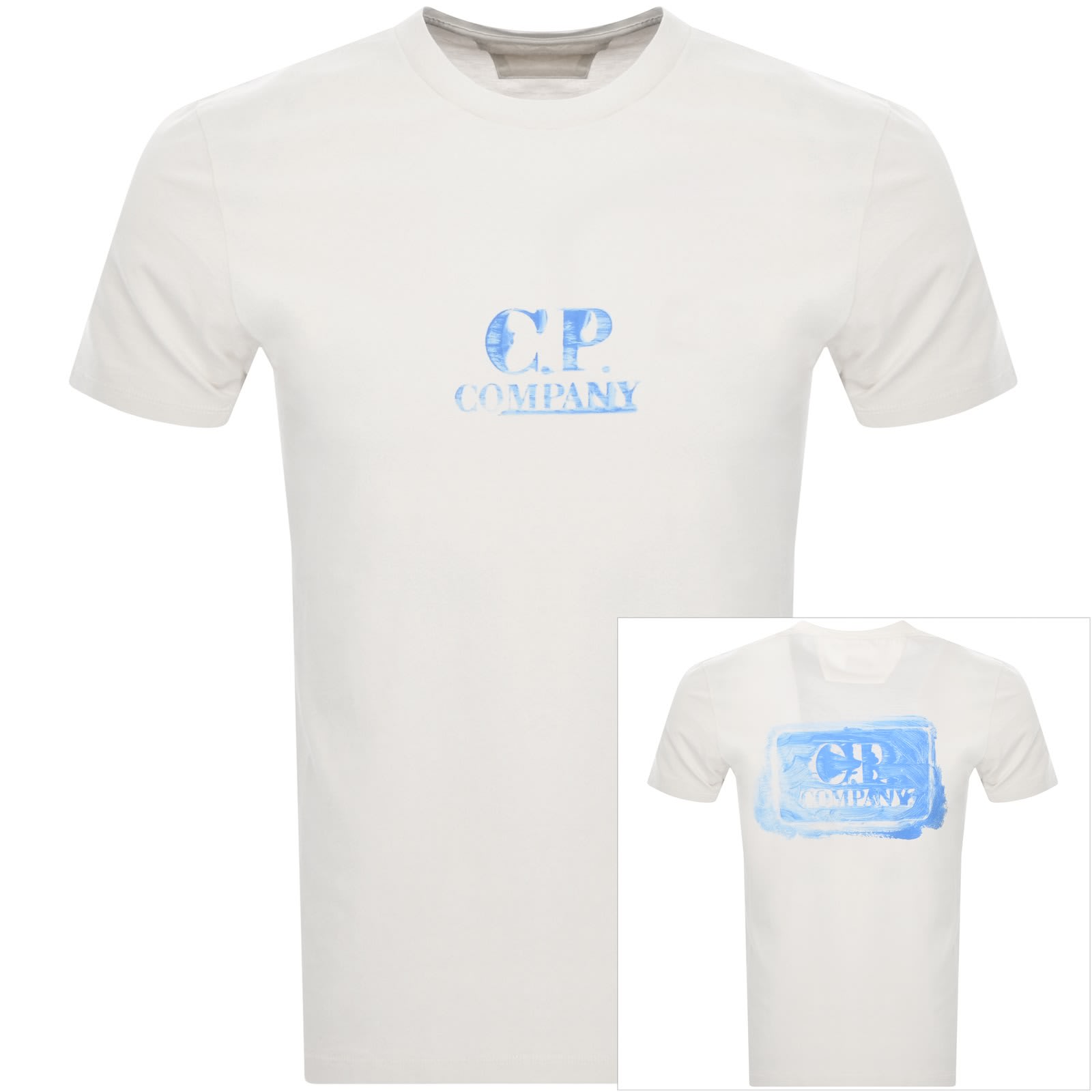 CP Company Graphic Logo T Shirt White | Mainline Menswear
