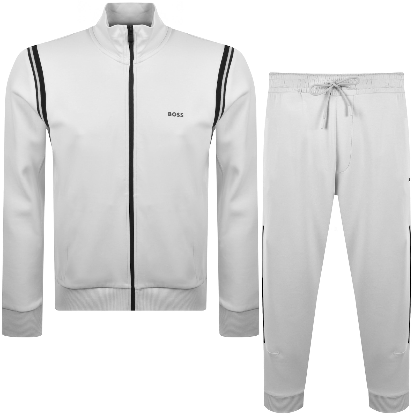 BOSS Full Zip Tracksuit Set Grey | Mainline Menswear United States
