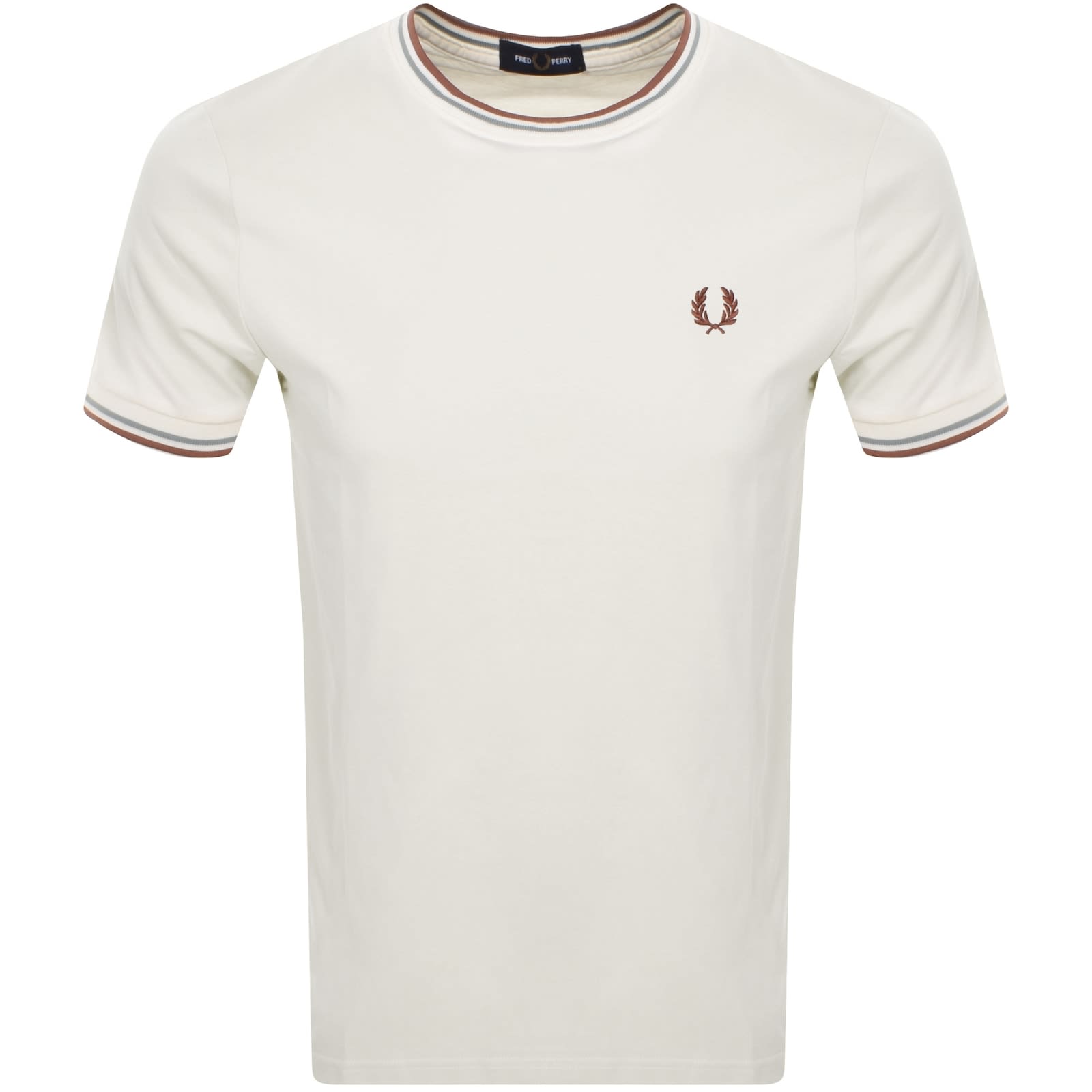 Fred Perry Twin Tipped T Shirt White | Mainline Menswear United States