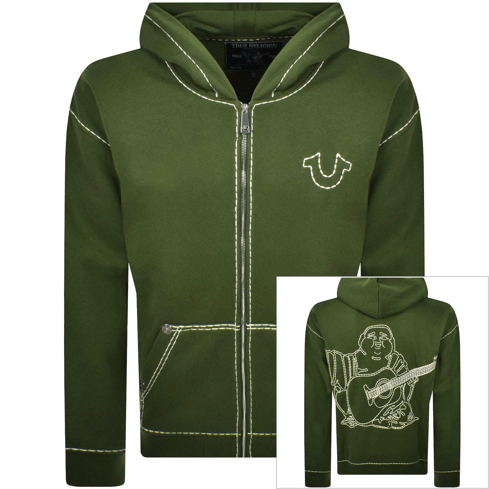 新規購入 Zip Full Religion True Hoodie Menswear Mainline | Green ジャケット・アウター