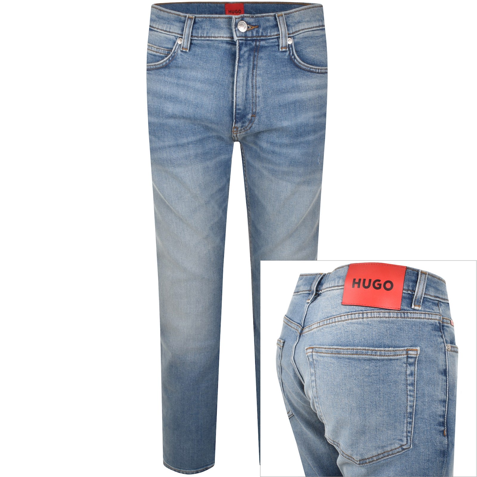 HUGO - Jeans extra slim fit in denim elasticizzato blu - Blu