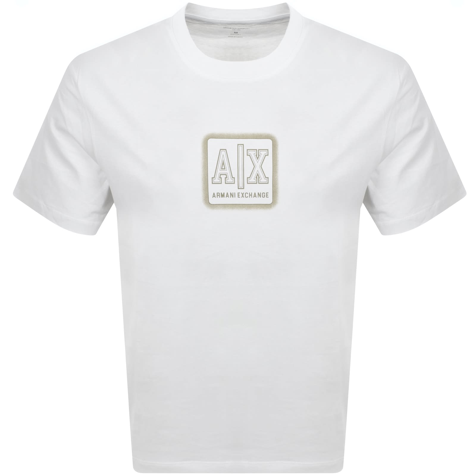Armani Exchange Logo T Shirt Off White | Mainline Menswear