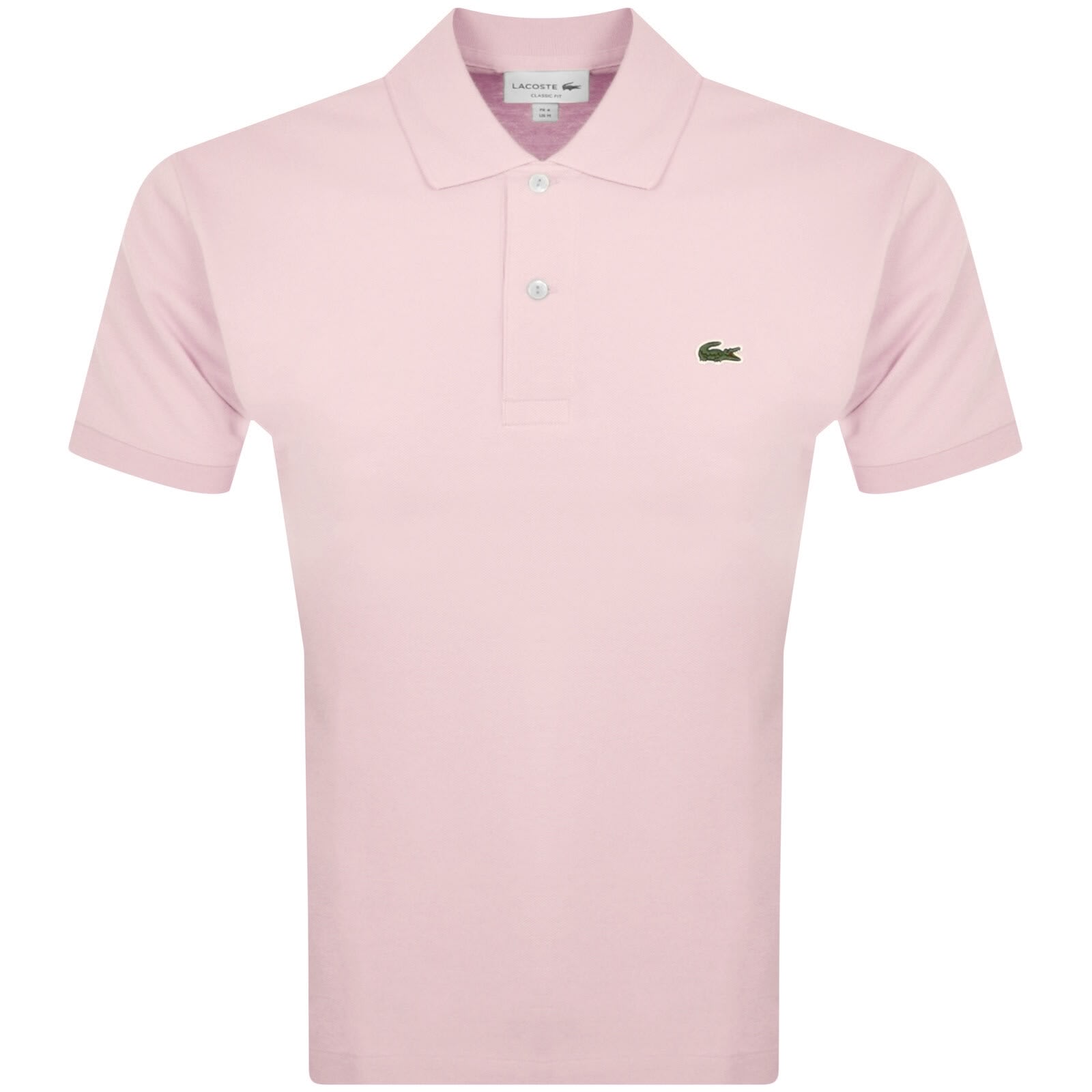 LACOSTE バックステッチワントーンポロシャツピンクFR 2 / US XS Lacoste Short Sleeved Polo T Shirt Pink | Mainline Menswear