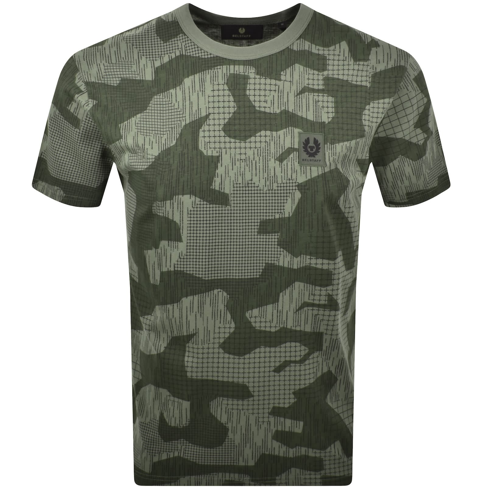 Tシャツ・カットソー BELSTAFF Men T-shirt Green 100055 STSGN Belstaff Logo T-Shirt - Tile Green 100055TLGRN