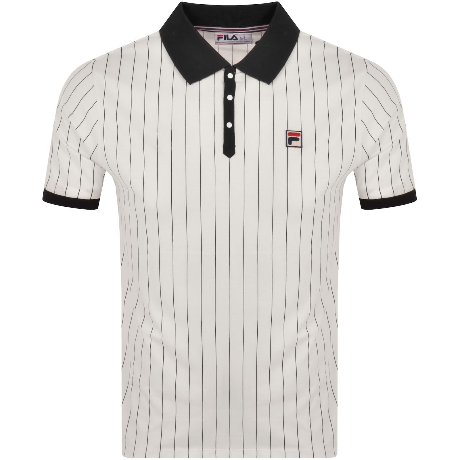 Fila Vintage Mivvi Polo Shirt - White and Red - 161RM3-662