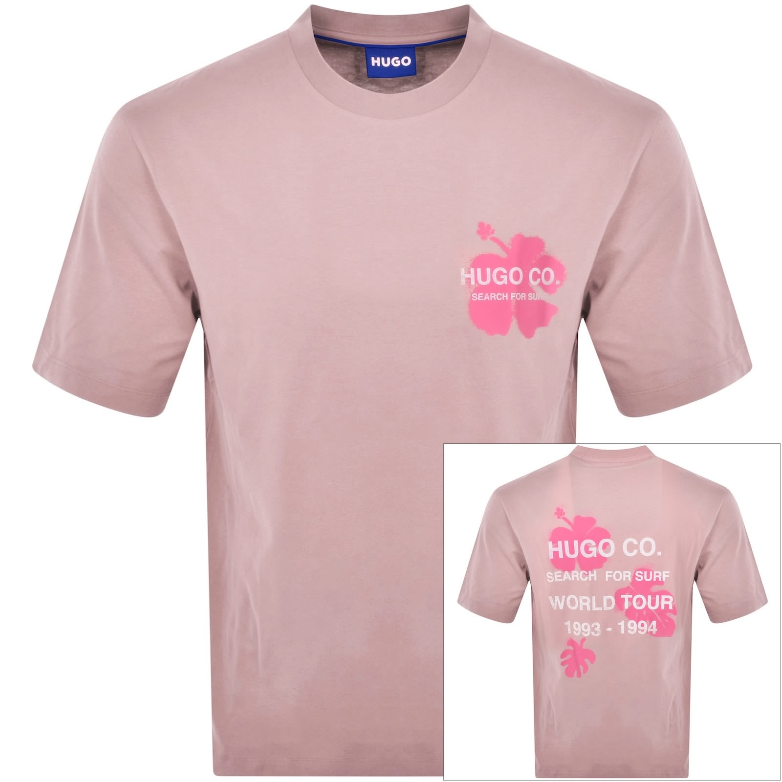 【HUGO BOSS】ブルー ノーディウォップ Tシャツ ピンク HUGO Blue Nodiwop T Shirt Pink | Mainline Menswear