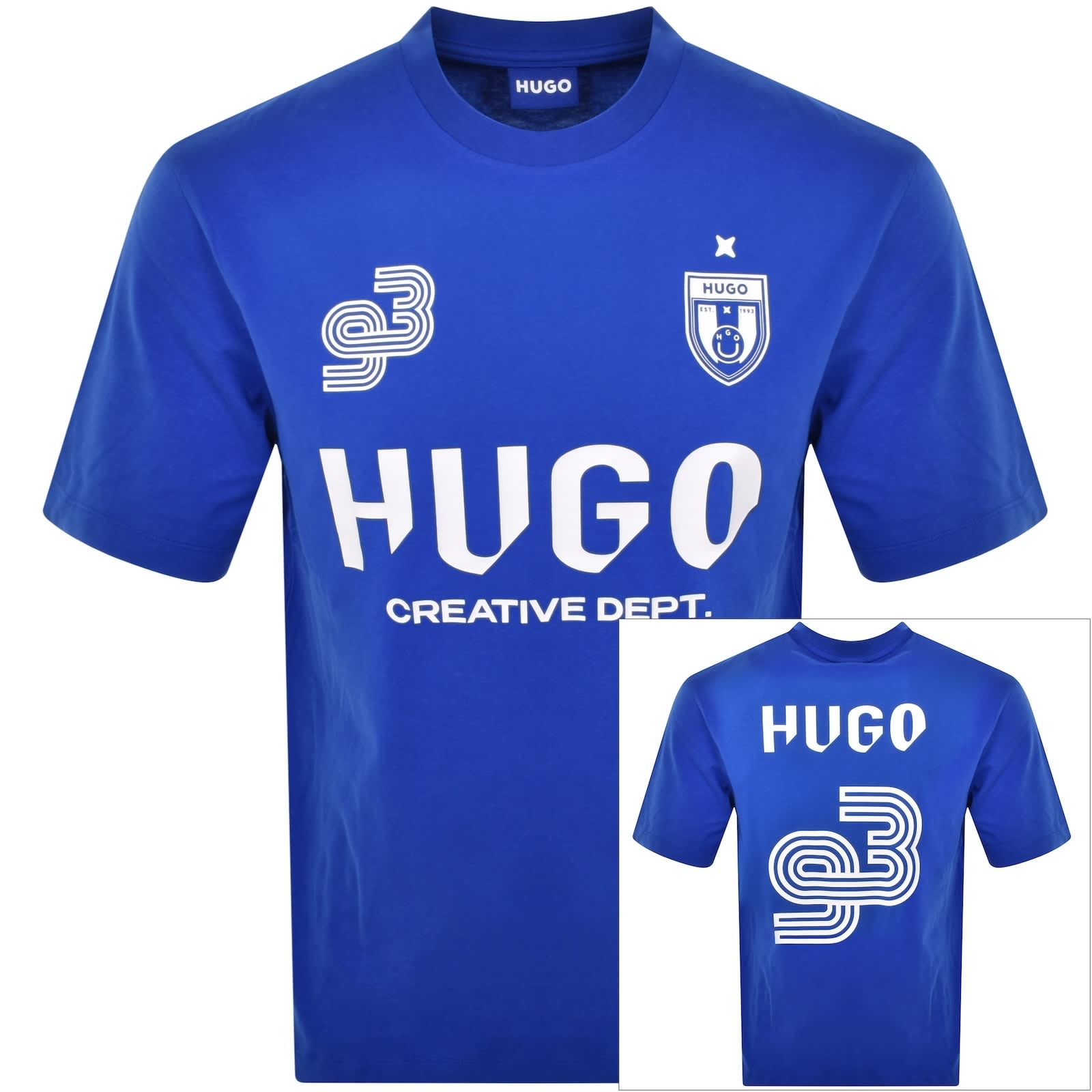 Tシャツ・カットソー HUGO Men T-shirt Blue 50447978 405 HUGO Blue Nebulop T Shirt Blue | Mainline Menswear United States