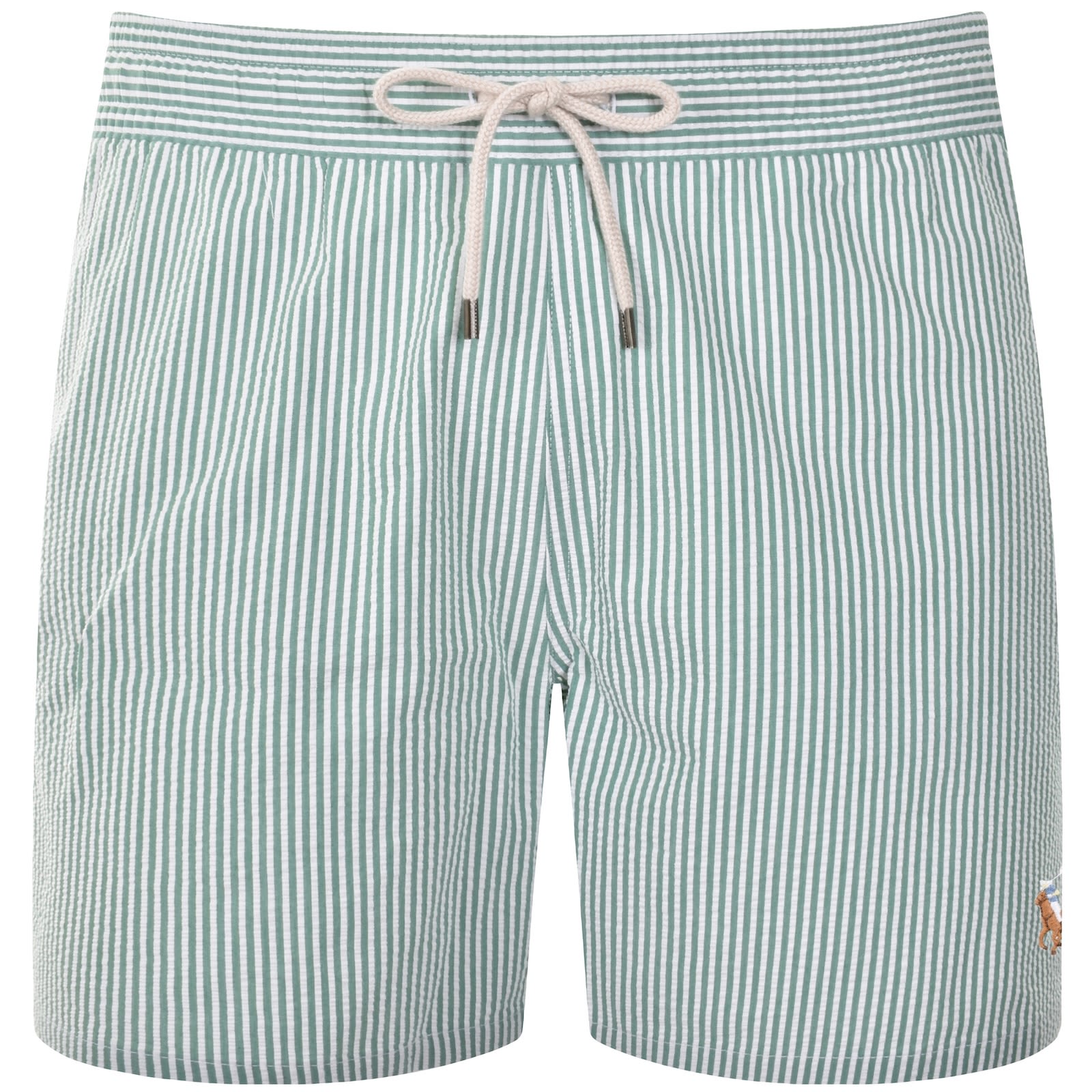 【爆買い！】 Lauren Ralph Seersucker Mainline | Green Shorts Swim シャツ/ブラウス(長袖/七分)