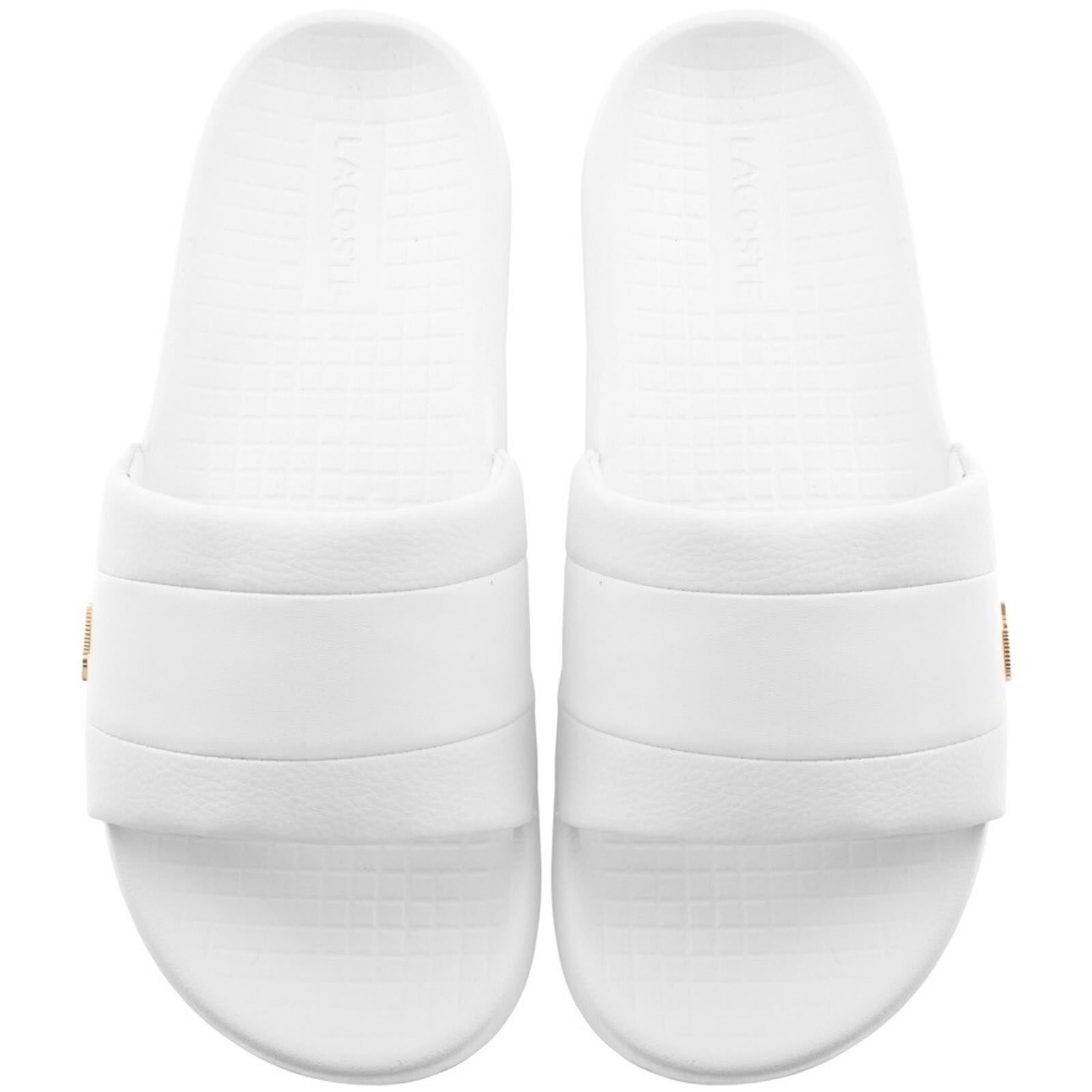 Lacoste Serve Hybrid Sliders White | Mainline Menswear