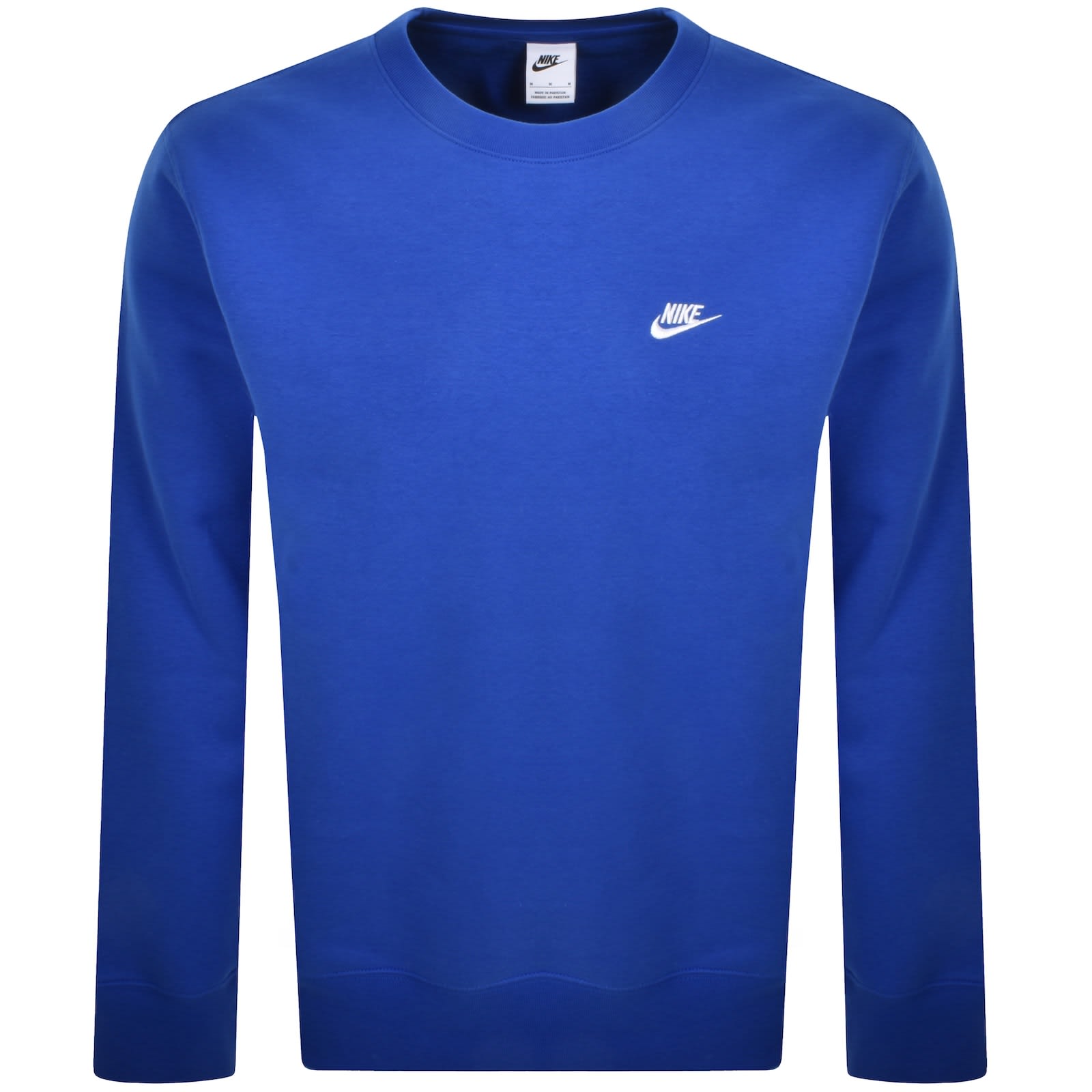nike crew neck club sweatshirt blue
