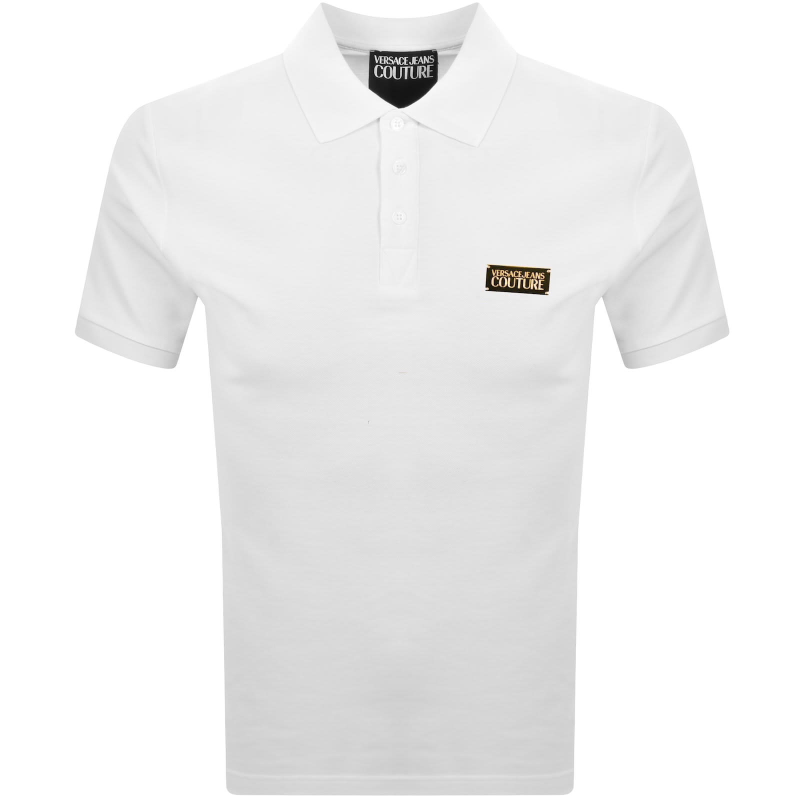 【関税&送料込】VERSACE JEANS COUTURE T-shirts and Polos Versace Jeans Couture Polo T Shirt White | Mainline Menswear