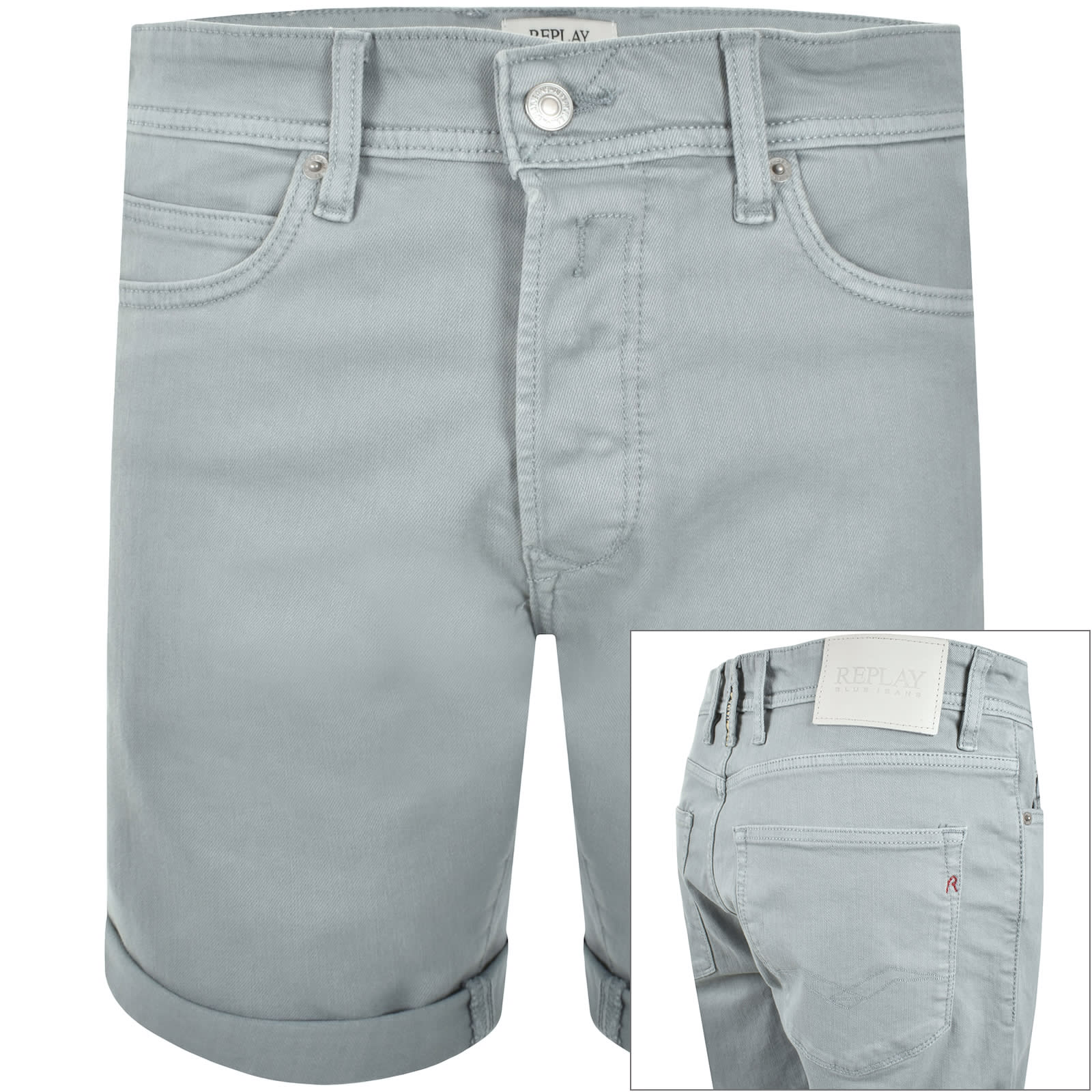 ハーフ・ショートパンツ REPLAY Men Shorts MA981Y000573844 009 Blue Mainimage.jpg