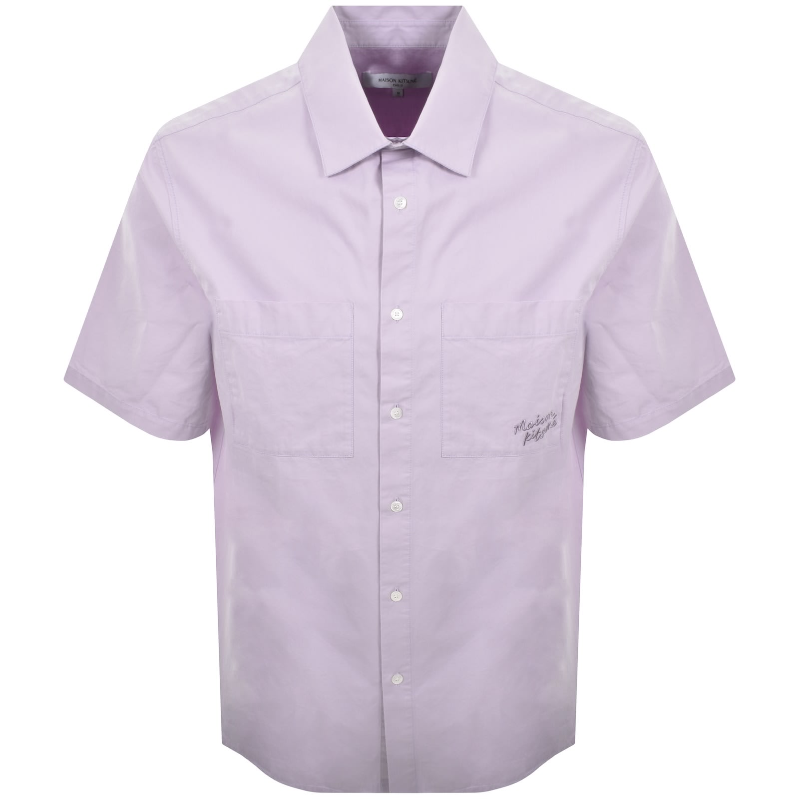 Maison Kitsune Relaxed Short Sleeve Shirt Lilac | Mainline