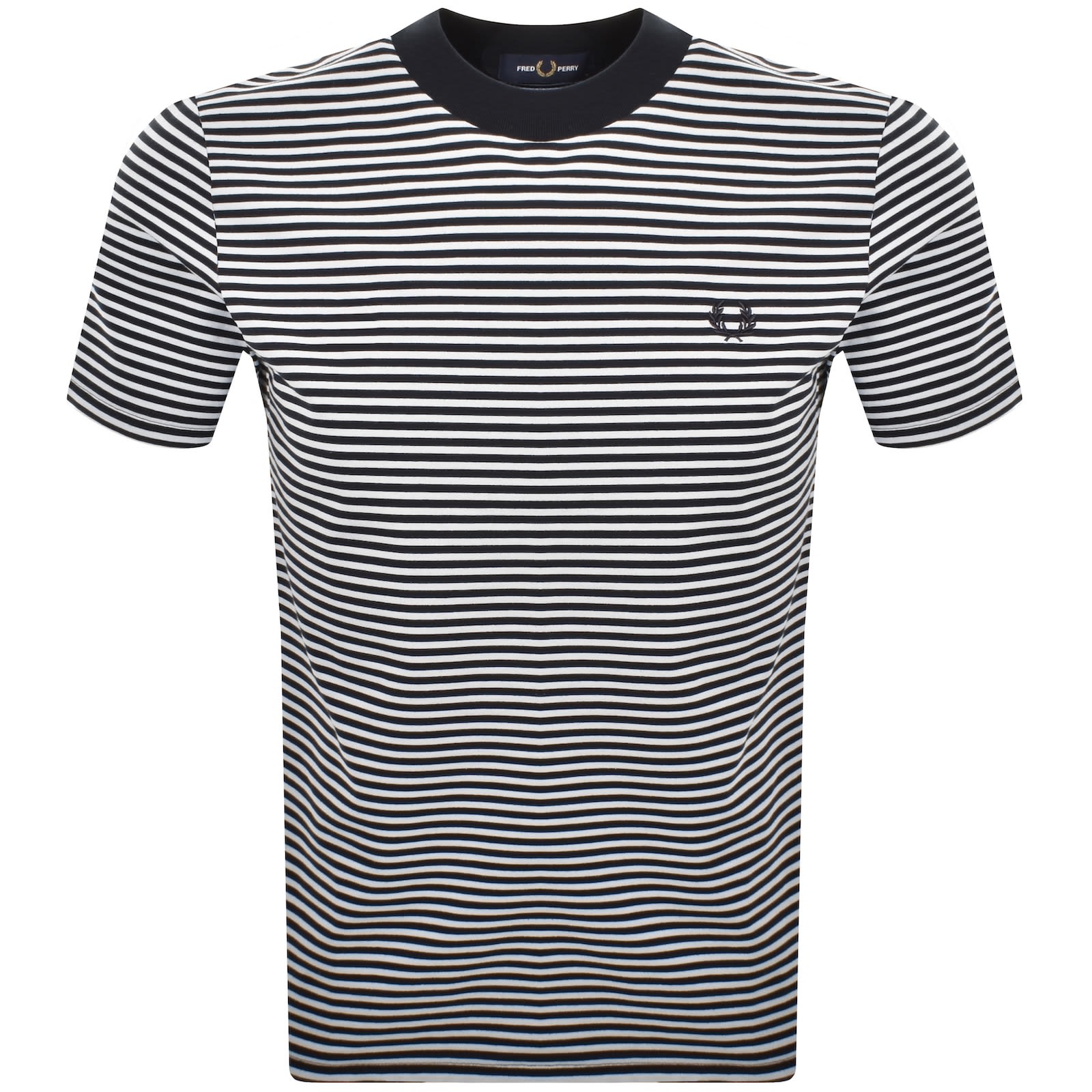 Fred Perry Fine Stripe T Shirt Navy | Mainline Menswear