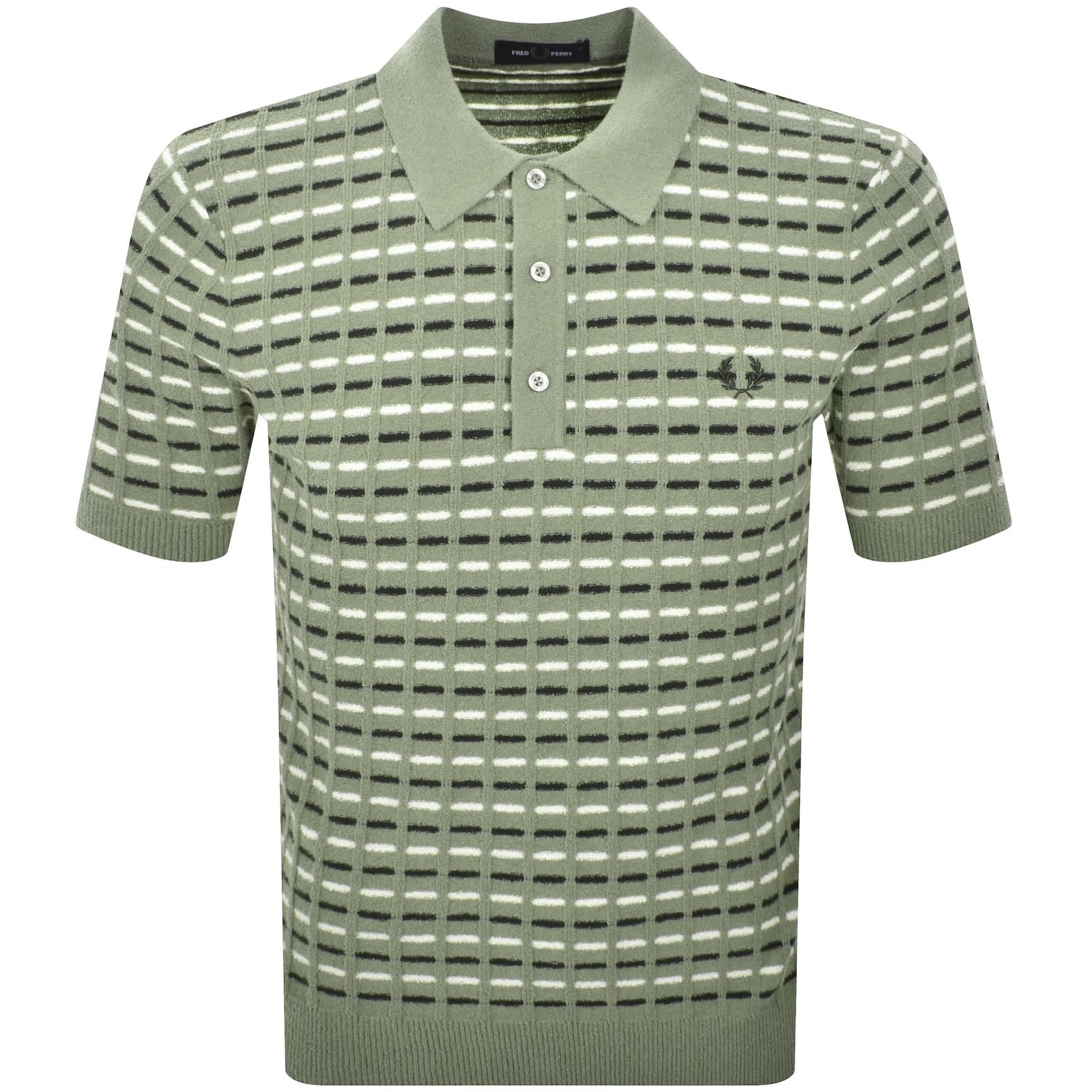 大特価!! Fred Perry Boucle Knitted Polo T Shirt Green | Mainline トップス