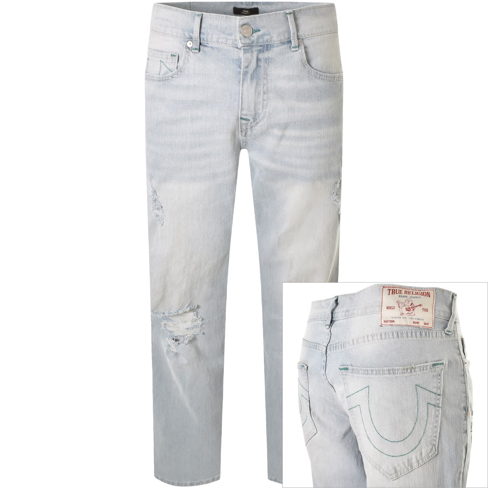 パンツ TRUE RELIGION WORLD TOUR BRAND JEANS Men's-100% Authentic-True Religion-Geno-Denim-Cotton-Jeans