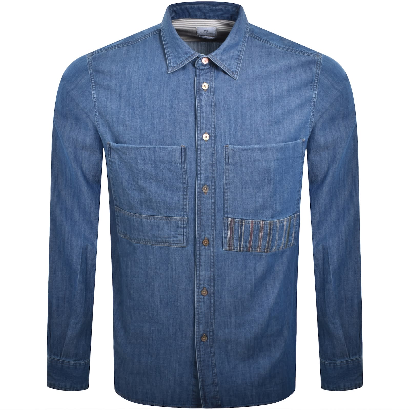 PAUL SMITH Size S Blue Cotton French Cuff Long Sleeve Shirt main image 1