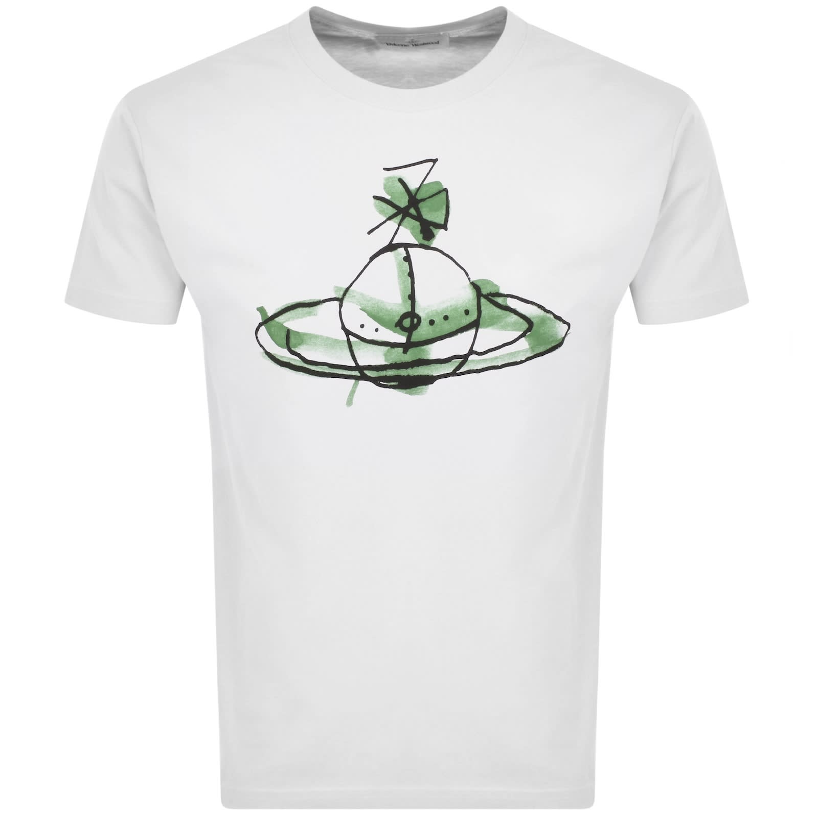 人気ブランドの新作 Vivienne Westwood Mainline | White Shirt T Logo Orb Drawn Tシャツ+カットソー(半袖+袖なし)