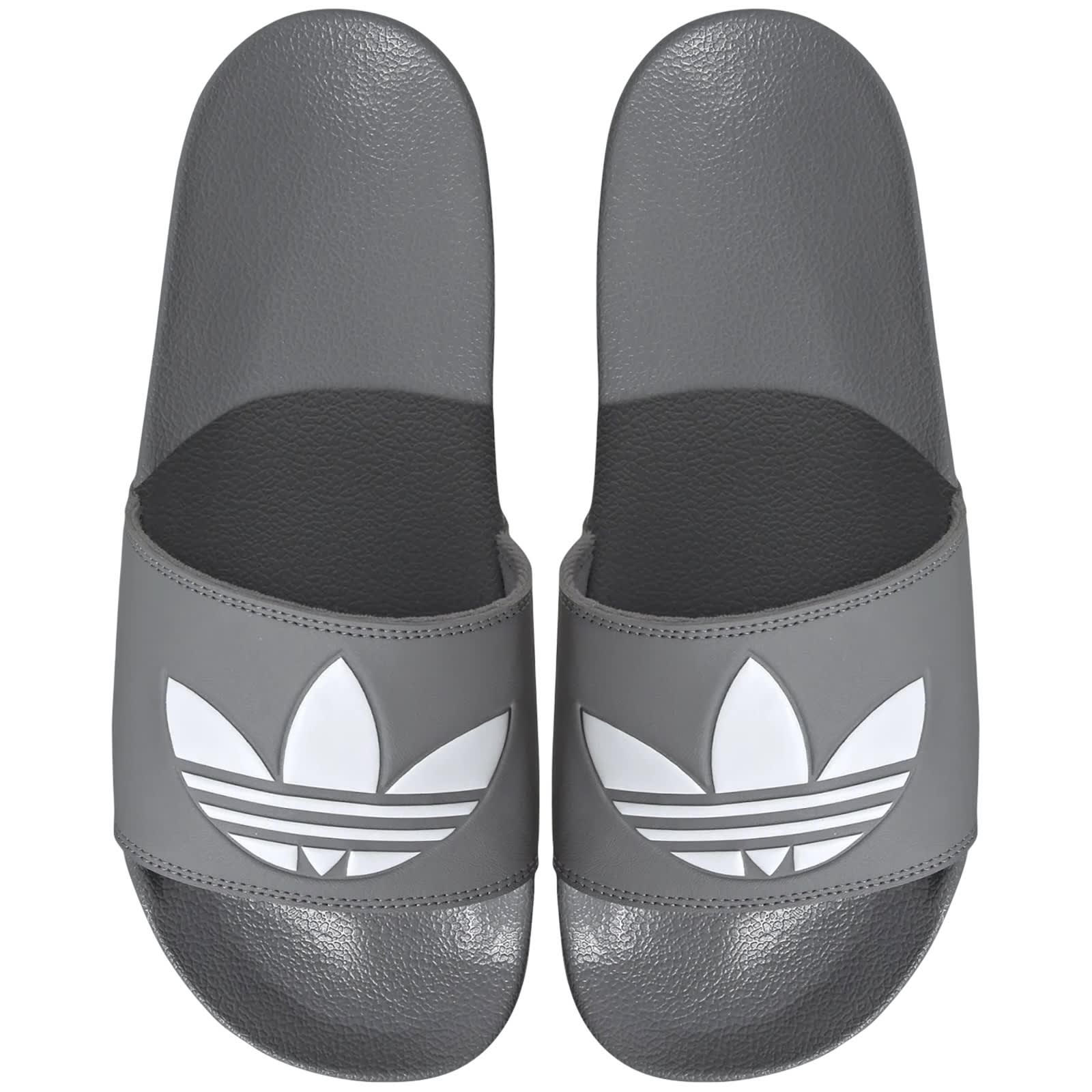 adidas Originals Adilette Sliders Grey | Mainline Menswear