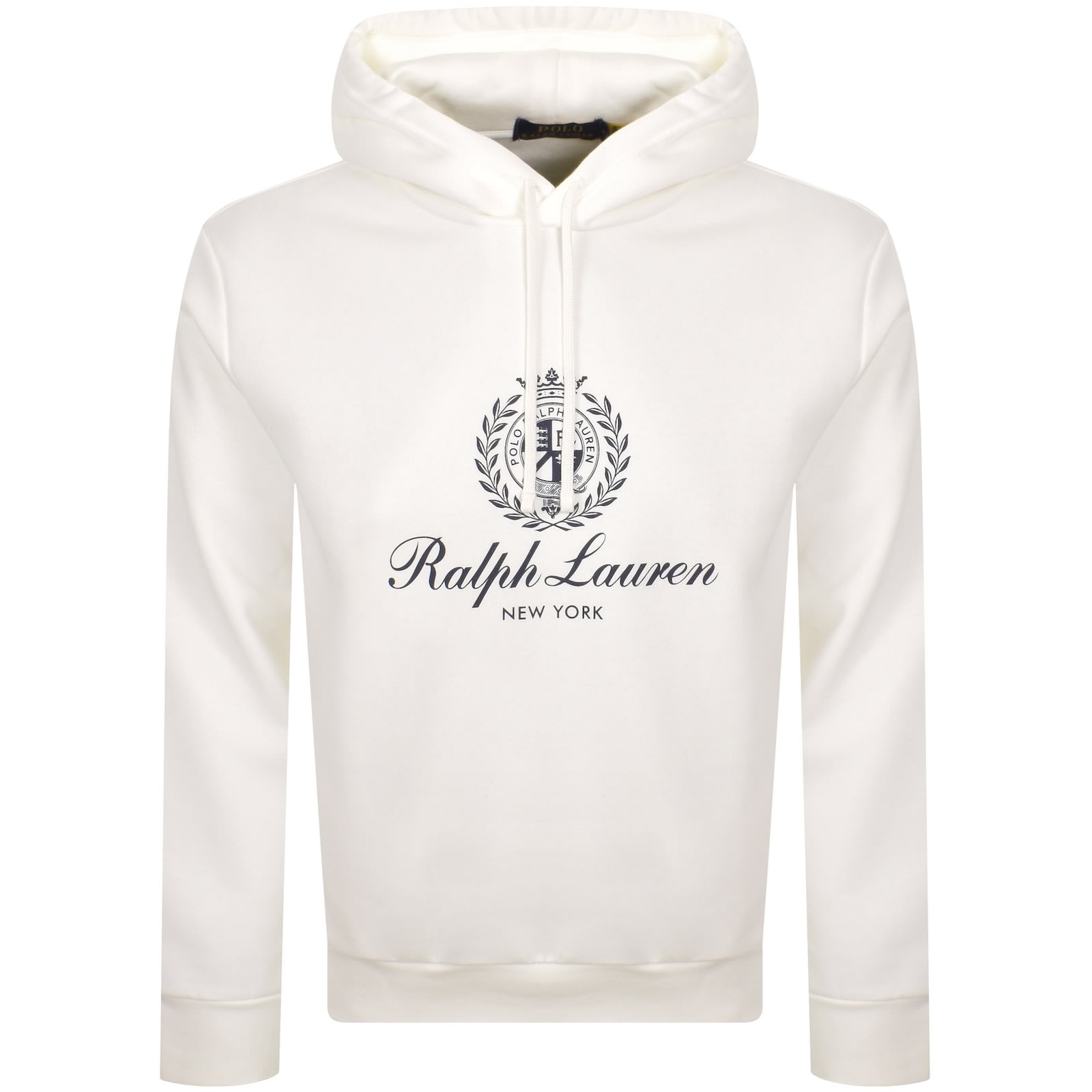 Ralph Lauren Logo Hoodie Off White | Mainline Menswear Sweden
