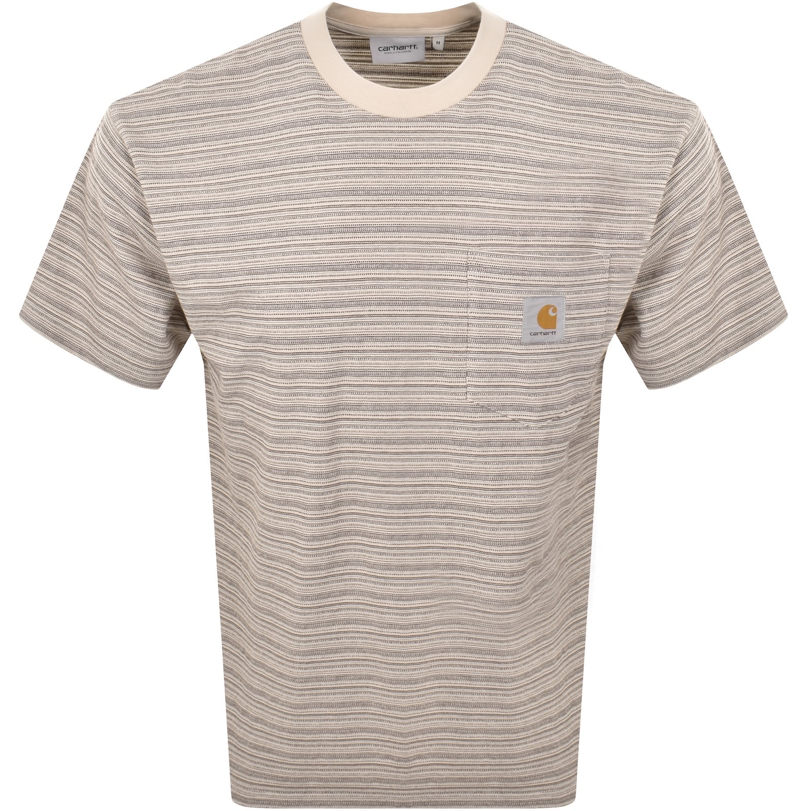 Carhartt WIP Gellar Stripe Pocket T Shirt Beige | Mainline