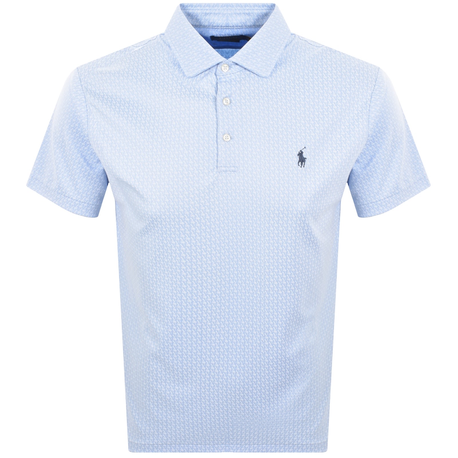 Ralph Lauren Custom Slim Polo T Shirt Blue | Mainline