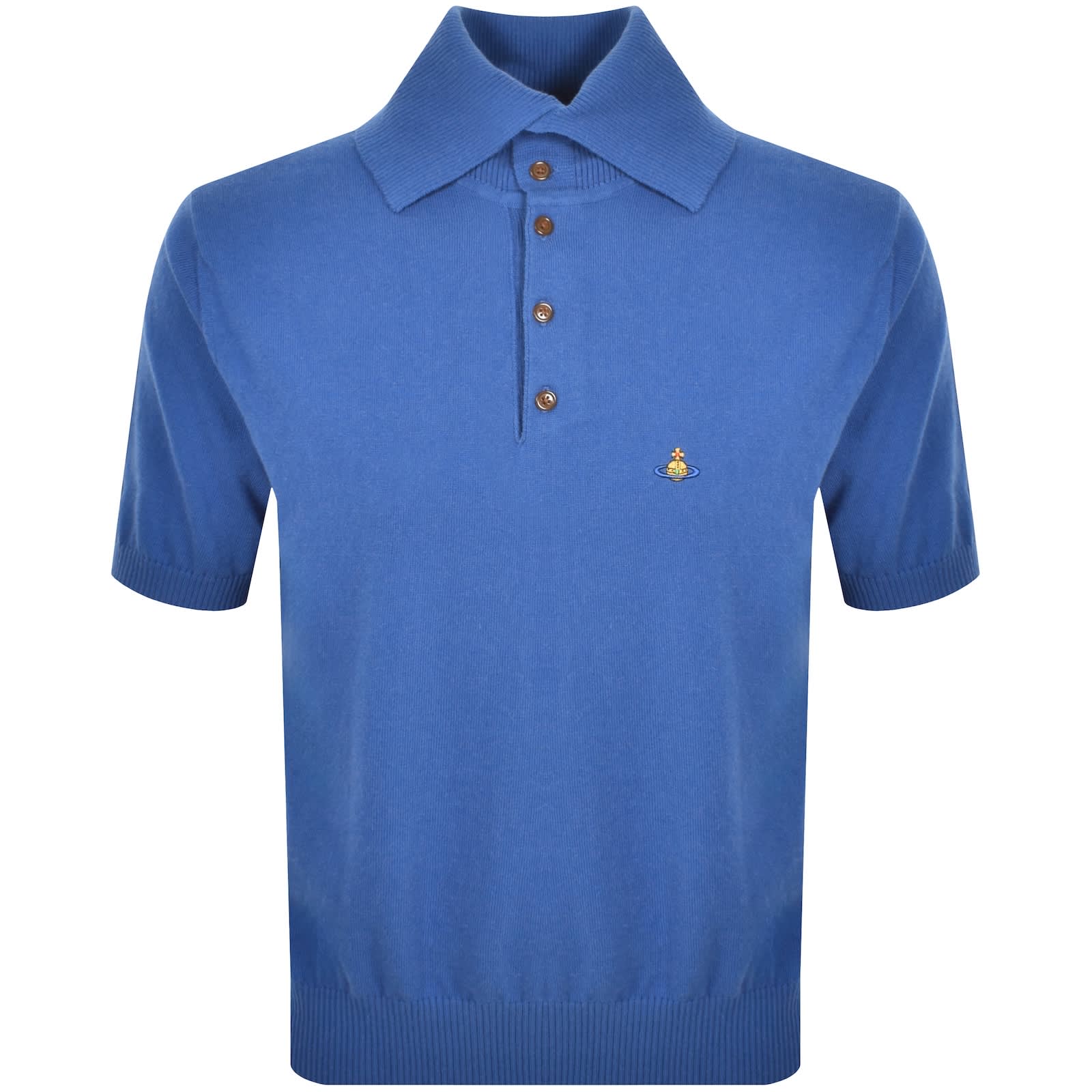 (ヴィヴィアンウエストウッド) CLASSIC POLO 2H01000I J0009 Vivienne Westwood Knit Polo Blue | Mainline Menswear United