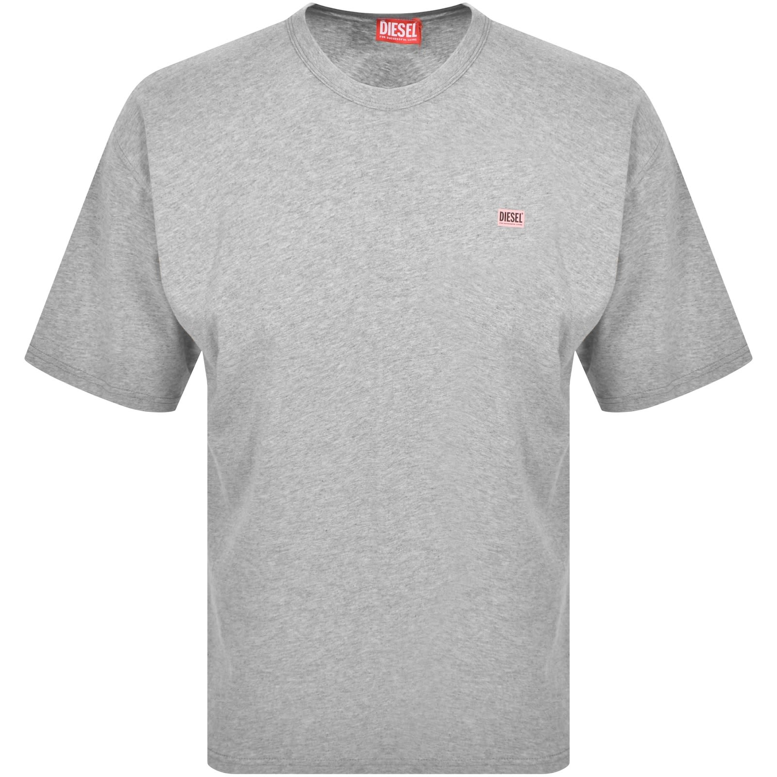 Tシャツ・カットソー DIESEL Men T-shirt Grey A172680PLAT 9CB Men's T-shirt with Diesel Core logo | Grey | Diesel
