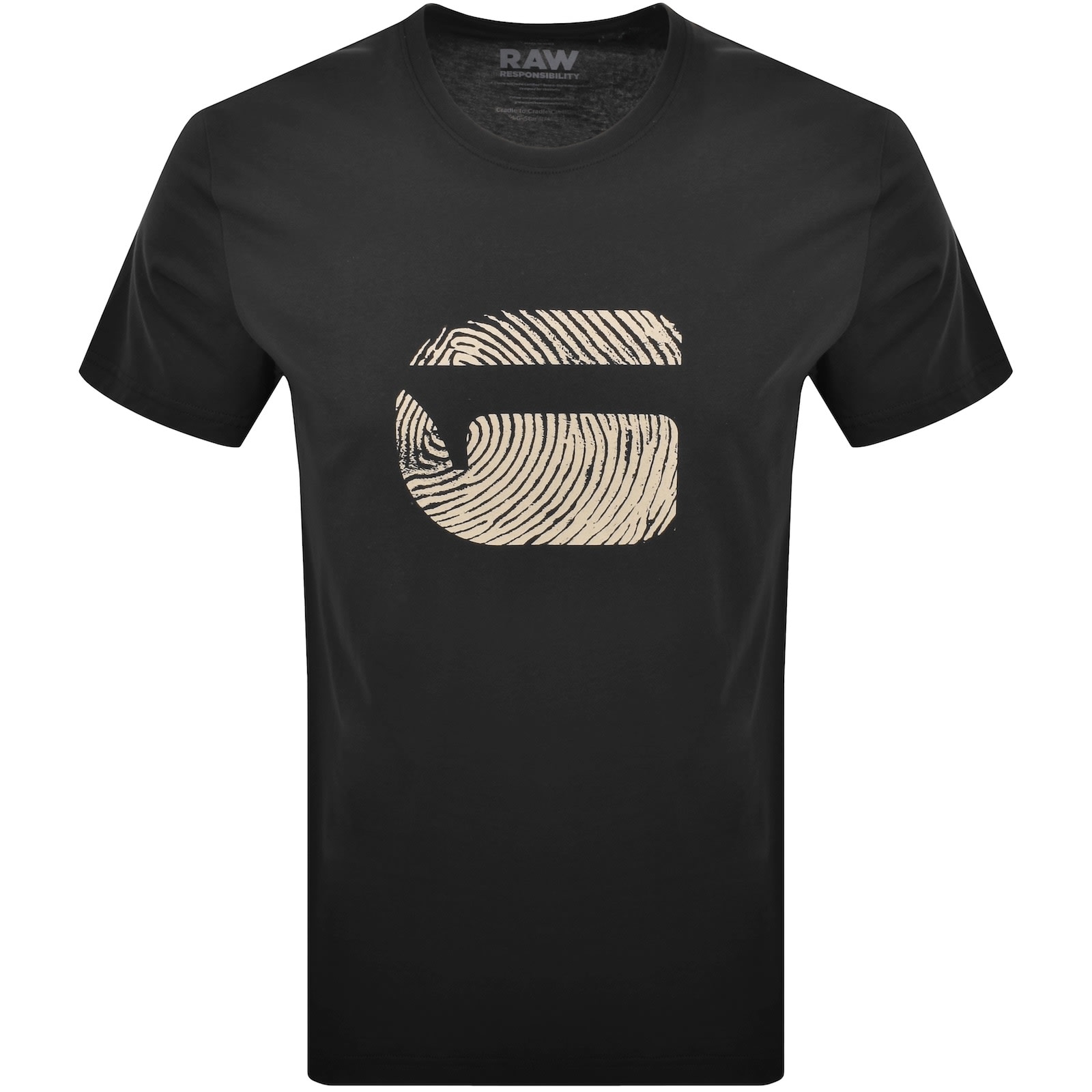 G-Star Finger Print Burger T Shirt Black | Mainline Menswear