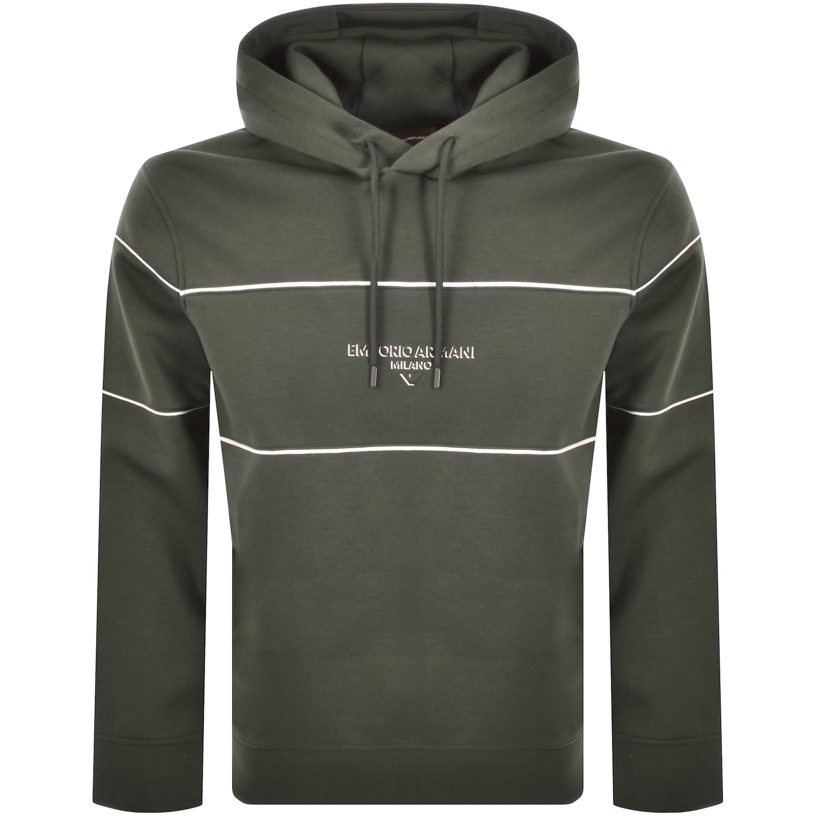 Emporio Armani Logo Hoodie Green | Mainline Menswear