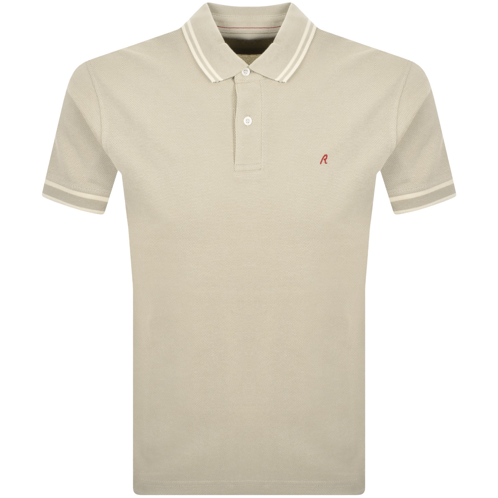 ◆ ◆ South Beige Logo Open Collar Polo Short Sle Polo Ralph Lauren Classic Fit Open Collar Stretch Polo Beige
