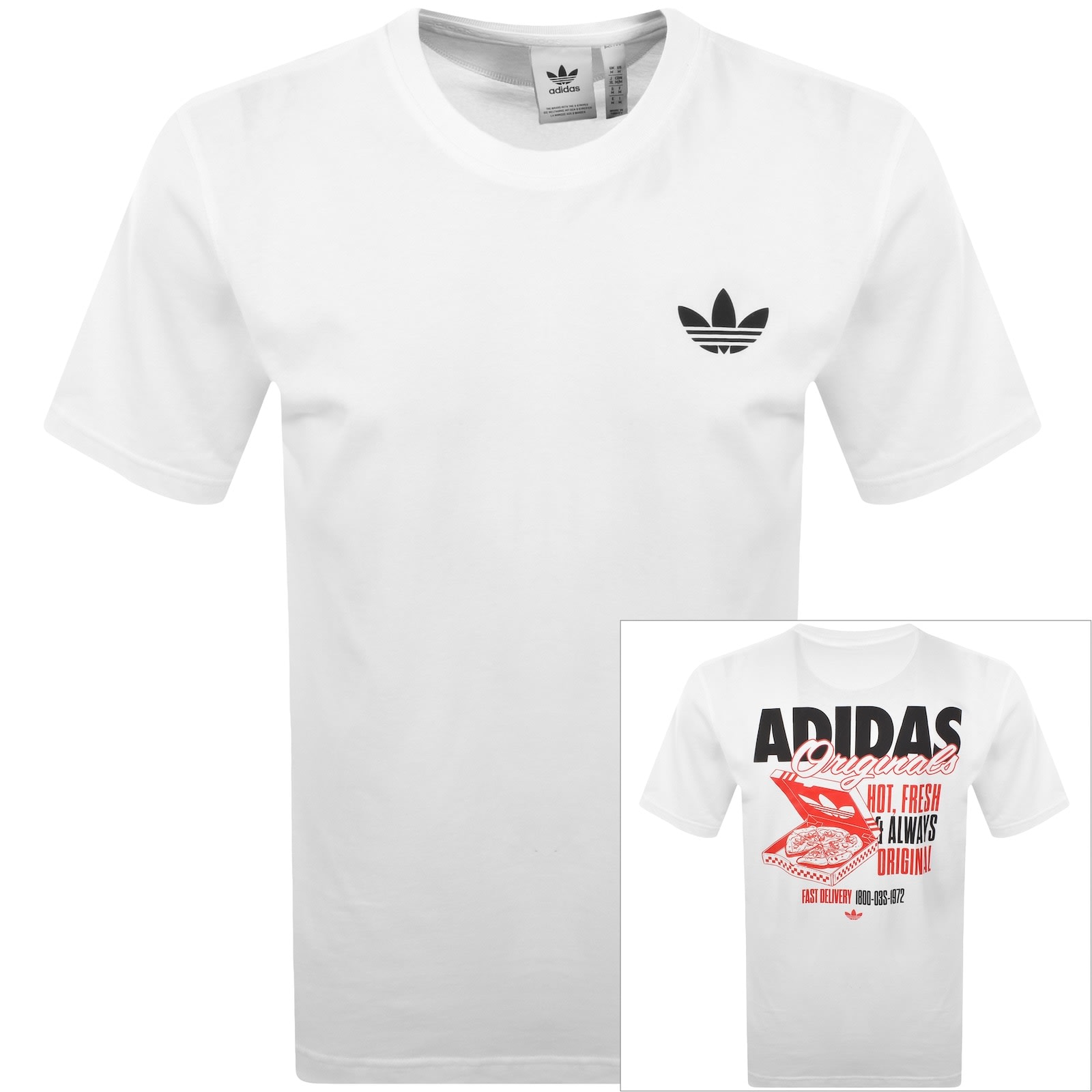 adidas Orignals Pizza Box T Shirt White | Mainline Menswear