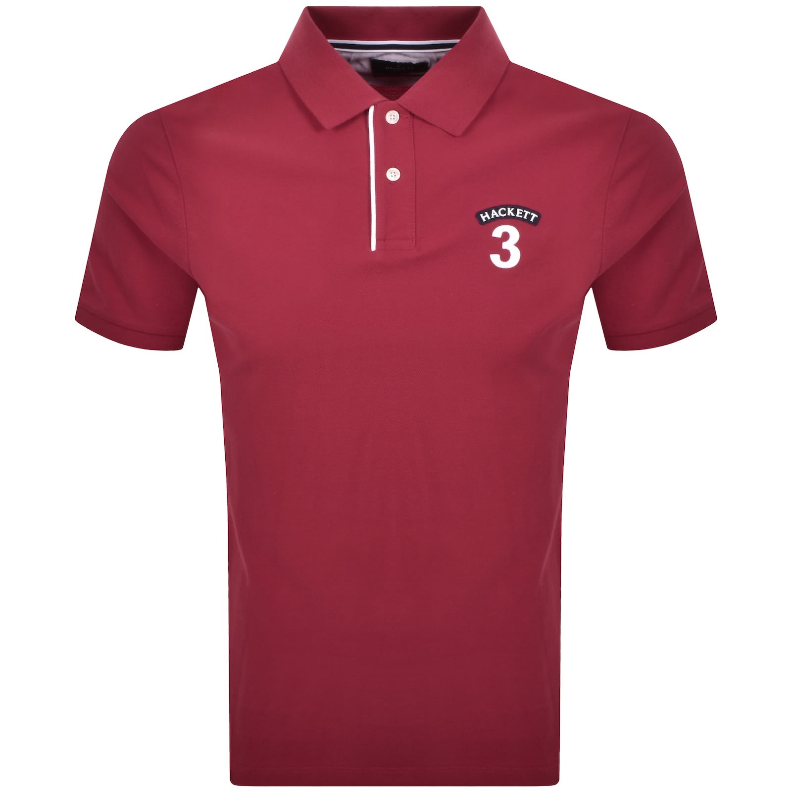 Hackett Number Polo T Shirt Red | Mainline Menswear