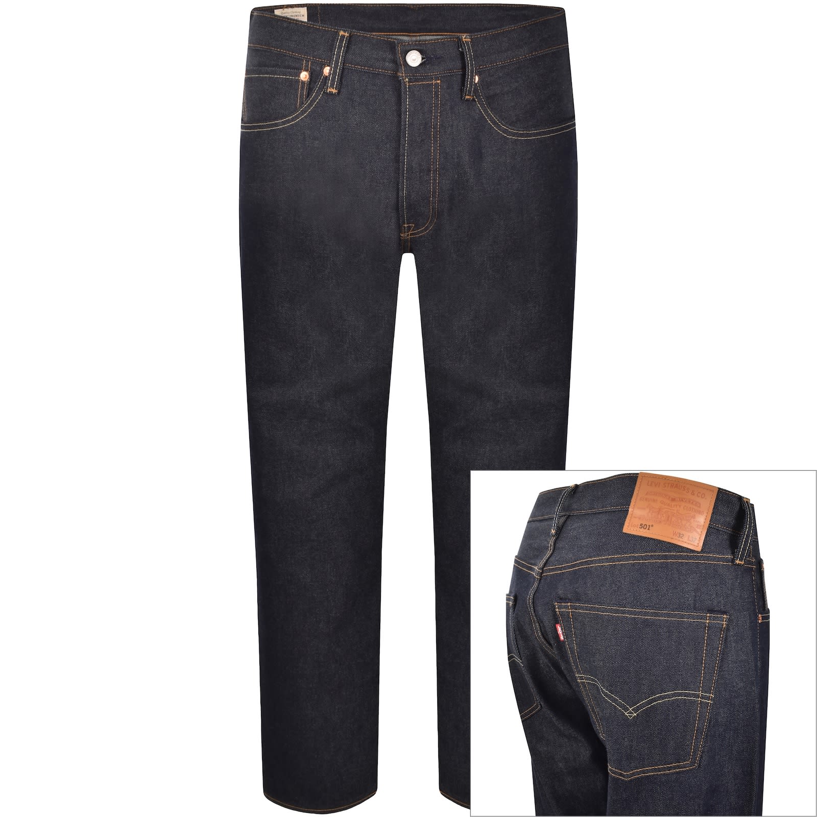 Levis 501 Original Selvedge Denim Jeans Blue | Mainline Menswear