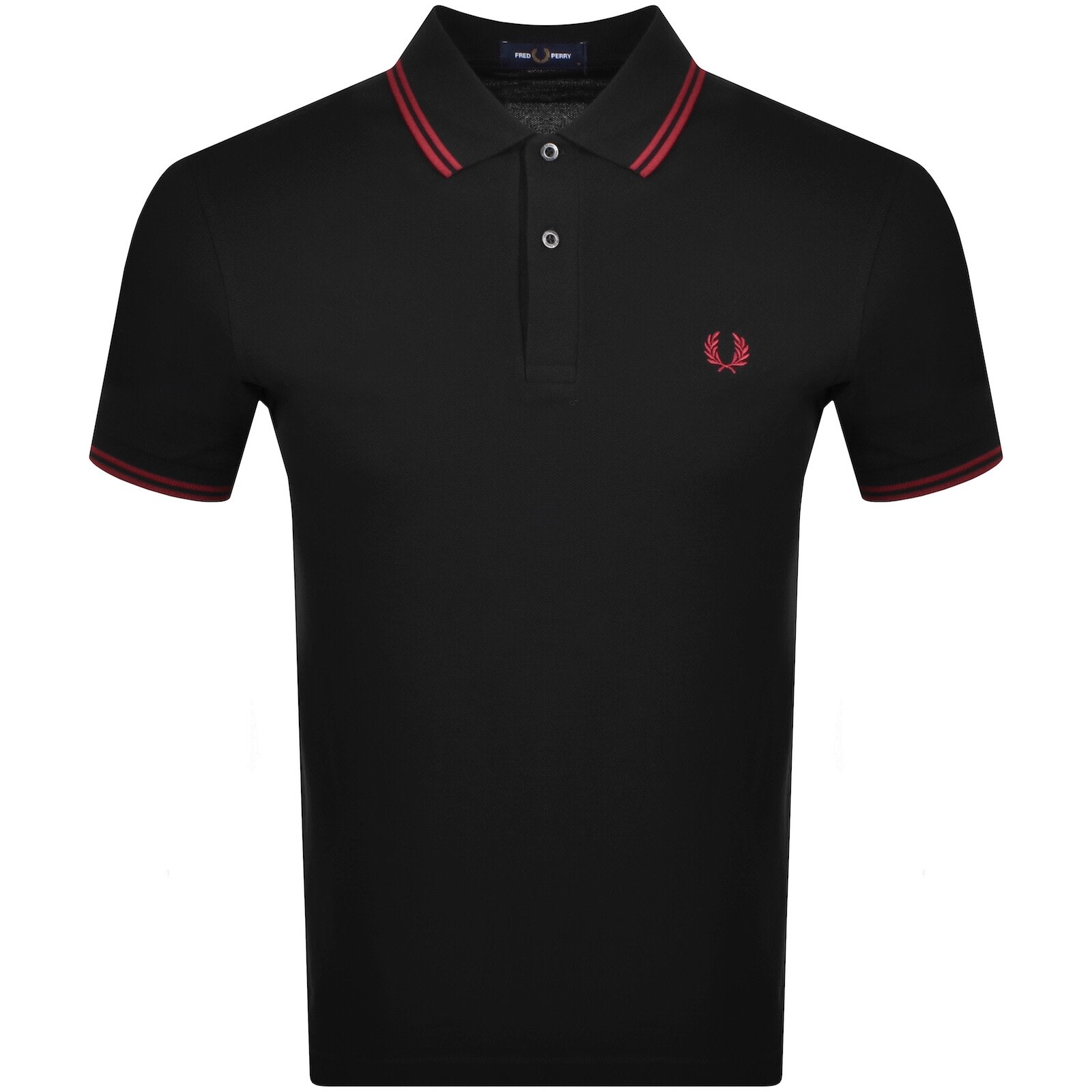 Fred Perry Twin Tipped Polo Black | Mainline Menswear