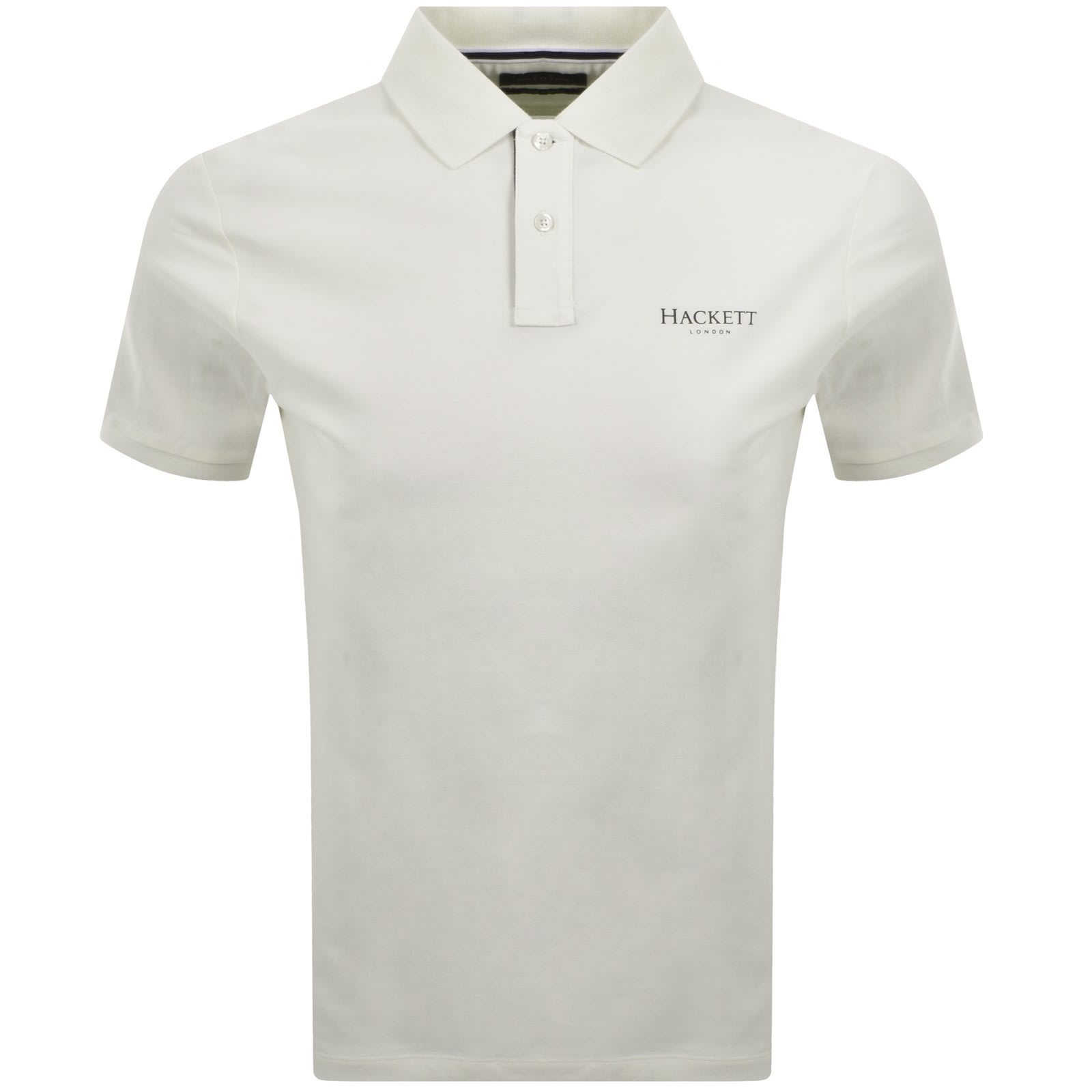 Hackett Essential Logo Polo T Shirt Off White | Mainline Menswear