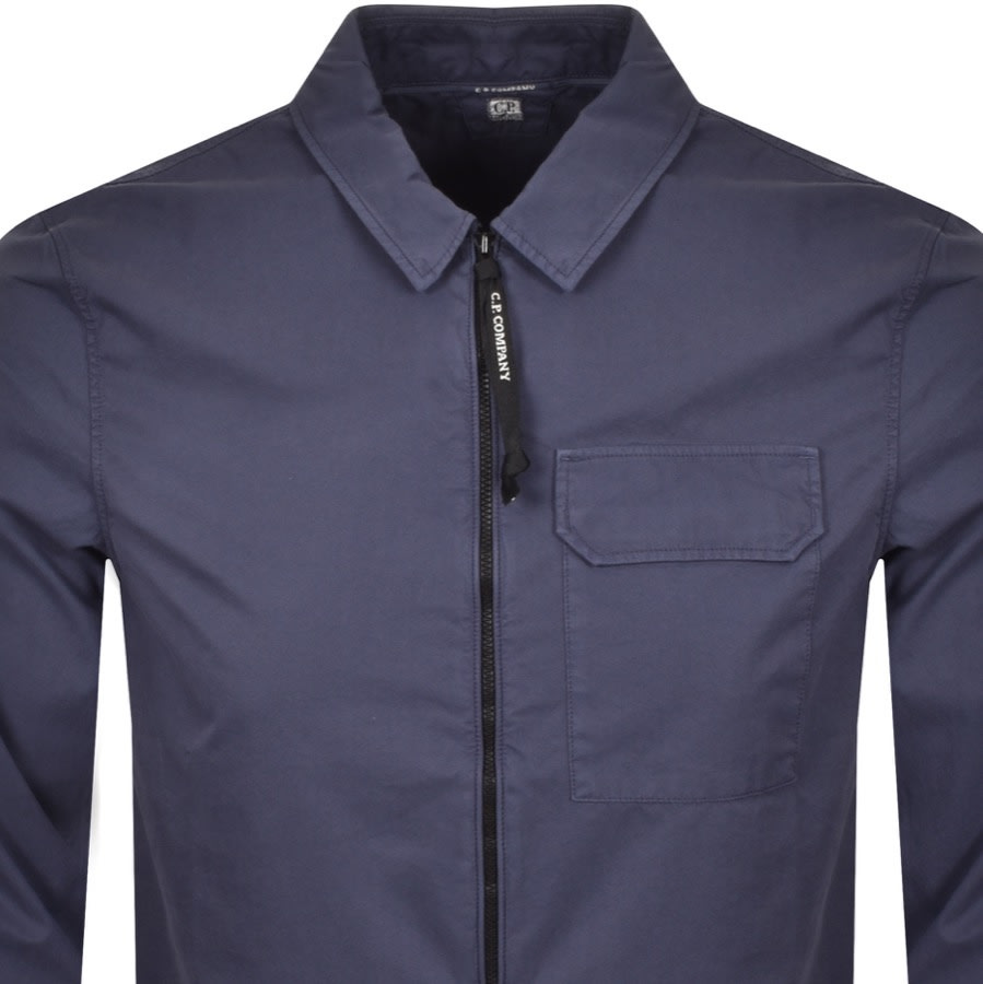 CP Company Overshirt Blue | Mainline Menswear