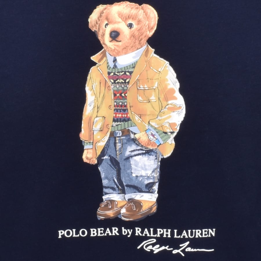 Ralph Lauren Crew Neck Bear Sweatshirt Navy | Mainline Menswear