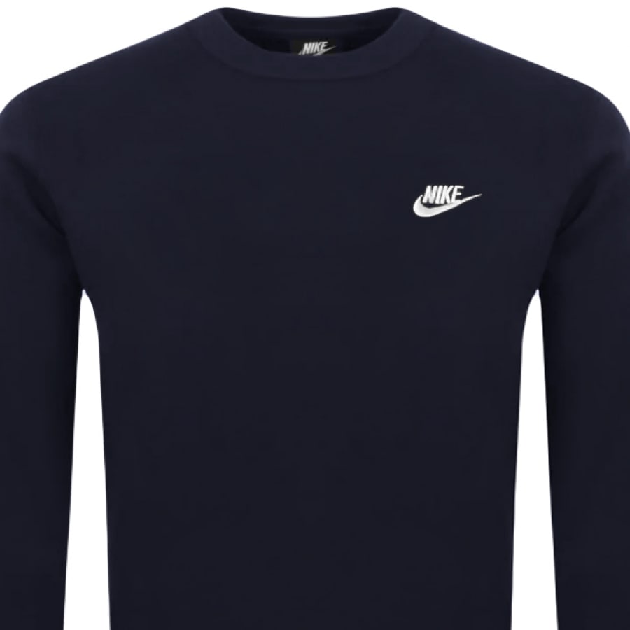 Nike Crew Neck Club Sweatshirt Navy 
