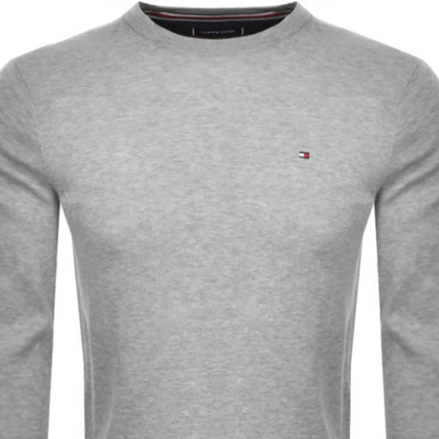 Tommy Hilfiger Crew Neck Knit Jumper Grey | Mainline Menswear
