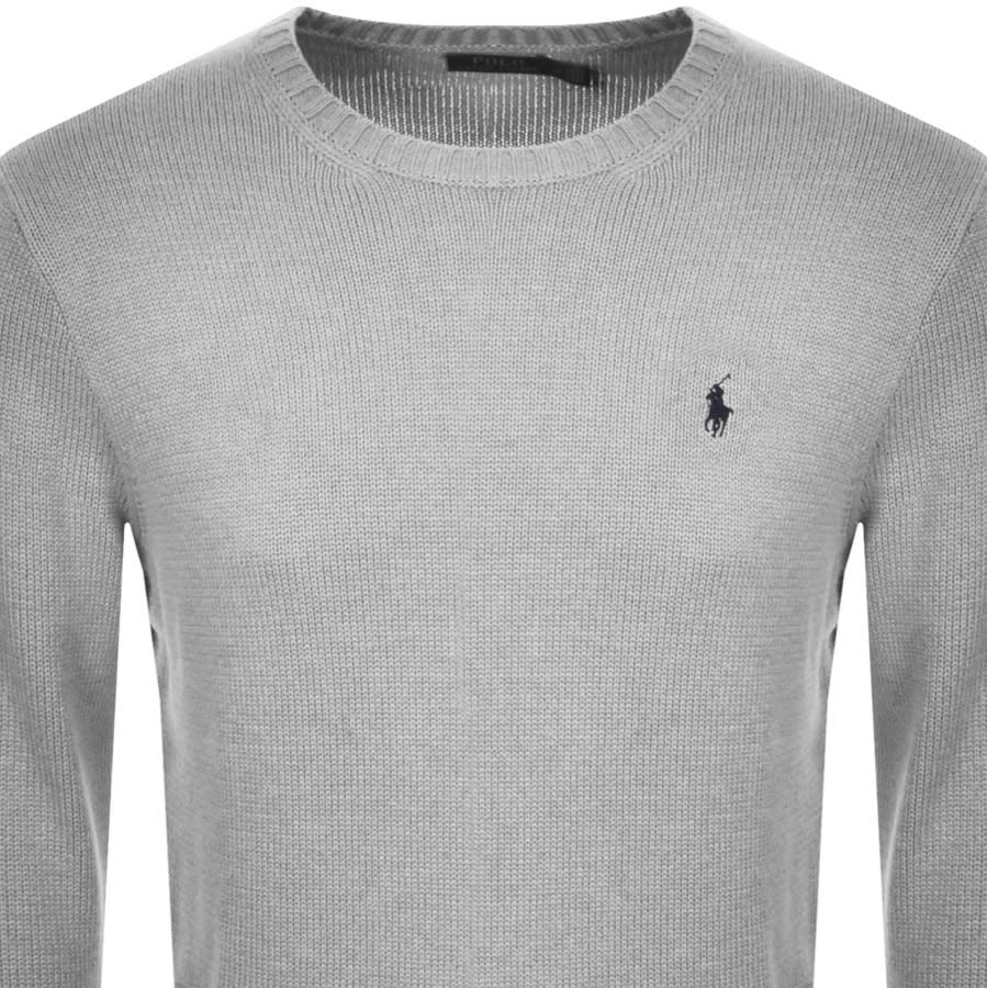 Ralph Lauren Crew Neck Knit Jumper Grey | Mainline Menswear