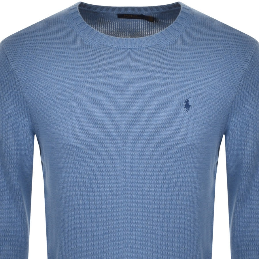 Ralph Lauren Crew Neck Knit Jumper Blue | Mainline Menswear