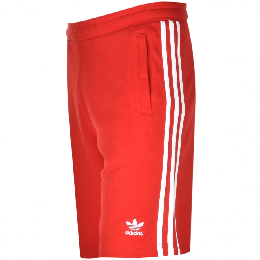adidas Originals Three Stripe Shorts Red | Mainline Menswear