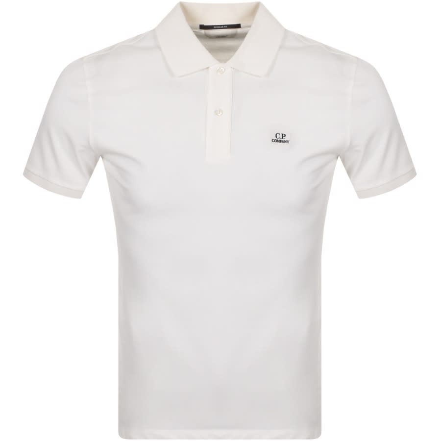 Cp Company Logo Polo T Shirt White Mainline Menswear United States